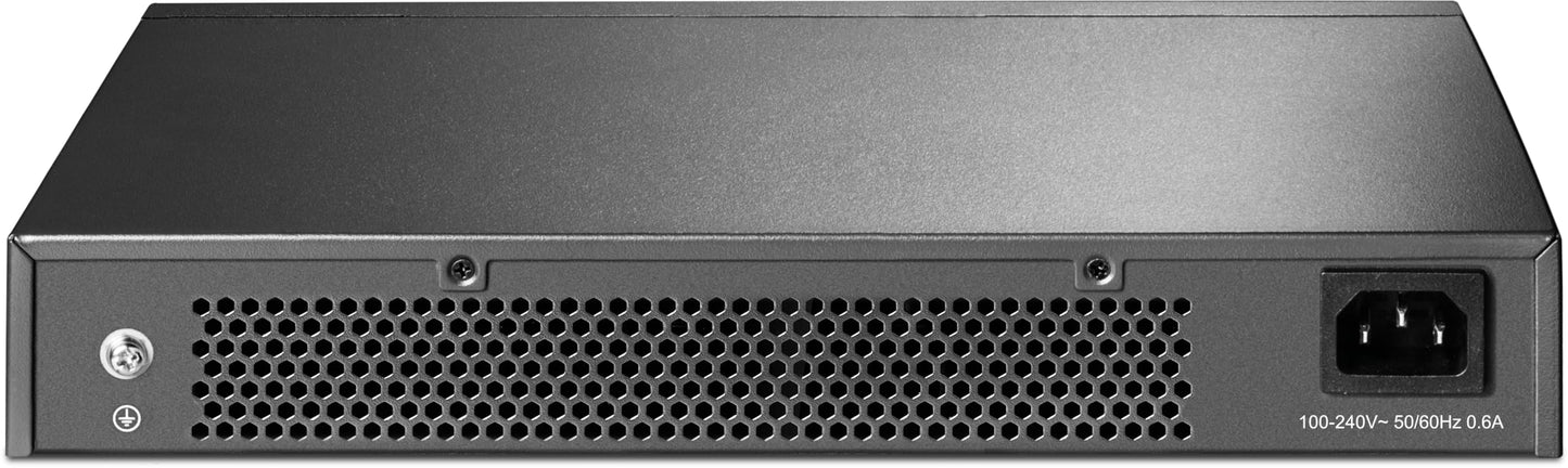 TP-Link TL-SG1024D 24 port gigabit network switch (rackmount, 48Gbit/s switching capacity, 24*RJ-45 ports, metal housing, IGMP snooping, unmanaged, plug-and-play) black - TL-SG1024D(UK)