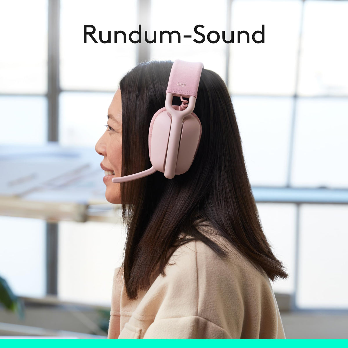 Căști over-ear wireless Logitech Zone Vibe 100 ușoare - 981-001224