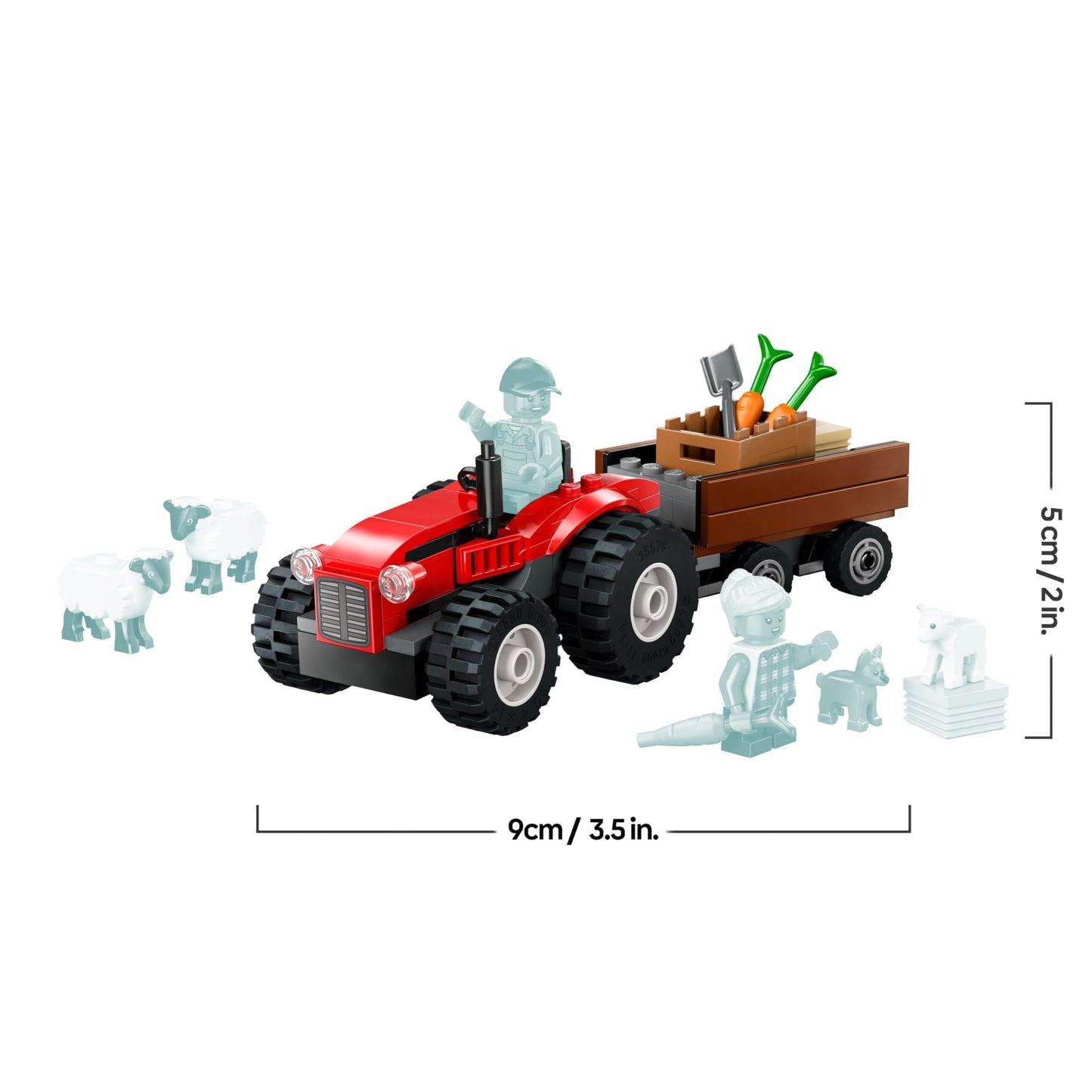 LEGO City Tractor with Trailer - Farm Toy with Tractor & Animal Figures - Montessori Playsets for Boys and Girls from 4 Years - Gift with 2 Minifigures 60461
