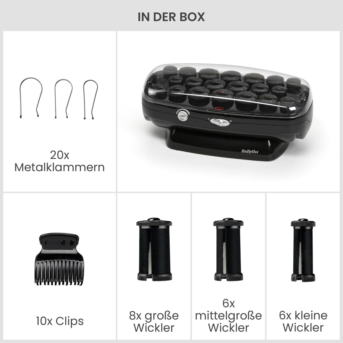 BaByliss Thermo Ceramic Rollers heated curlers with ceramic coating and ion technology for silky long-lasting curls RS035E