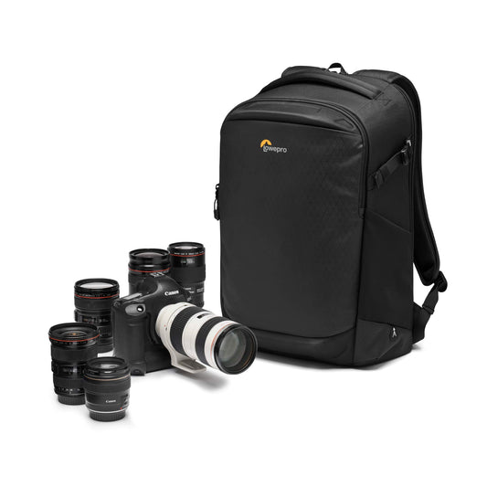 Lowepro Flipside BP 400 AW III camera backpack for mirrorless/DSLR cameras - rear and side access - adjustable compartment dividers - for mirrorless cameras such as Sony α7 - LP37352-PWW, Black