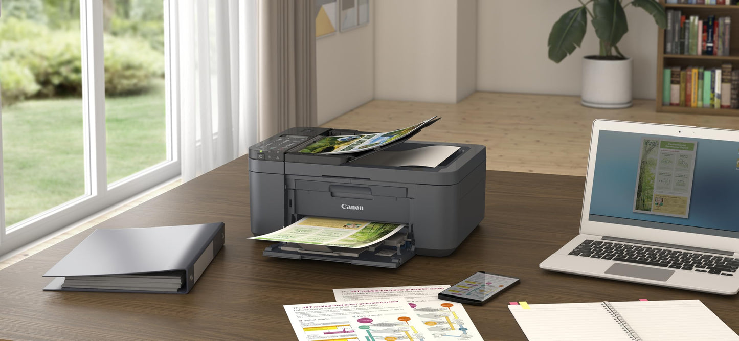 Canon PIXMA TR4755i multifunction printer 4in1 (inkjet, print, copy, scan, fax, A4, WLAN, Apple AirPrint, 20 sheets ADF, duplex printing, compatible with Pixma Print Plan ABO) black