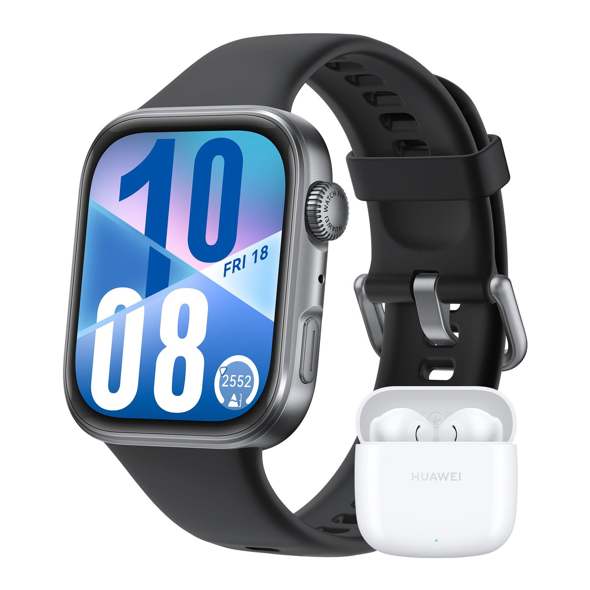 HUAWEI Watch FIT 4 Smartwatch + FreeBuds SE 2, Sports Fitness Tracker, 5ATM Waterproof, Health Insights, Up to 10 Days Battery Life, Android™ & iOS Compatible, 30 Months Warranty, Black