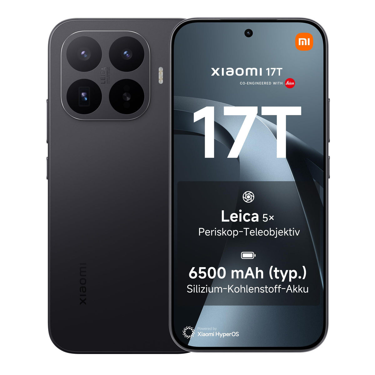 XIAOMI 17T Smartphone 12+512GB, 6500mAh Akku, Leica 5X Telekamera, Schwarz - MZB0PCXEU