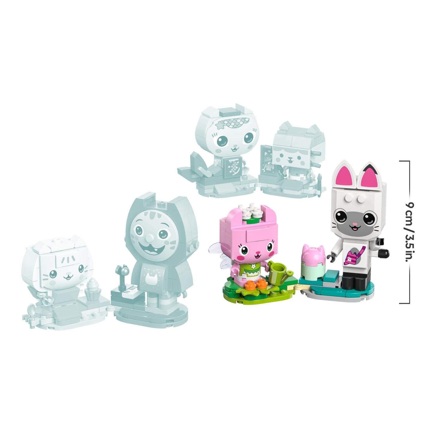 LEGO Gabby's dollhouse Gabby's cat friends - toy with 6 animal figures including sea kitty and kitty fairy - stand for display - gift for girls aged 6 and over - 11215