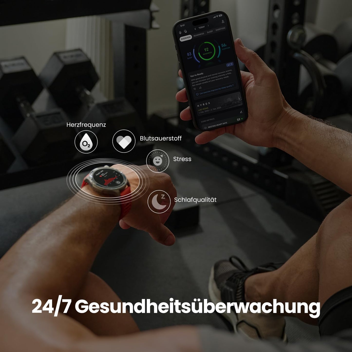 Amazfit Balance 2 Smartwatch 47mm 1.5'' AMOLED Sapphire Glass, offline maps, dual-band GPS, 21 days battery life, 170+ sports modes, HYROX & golf mode, heart rate & sleep tracking for Android & iPhone