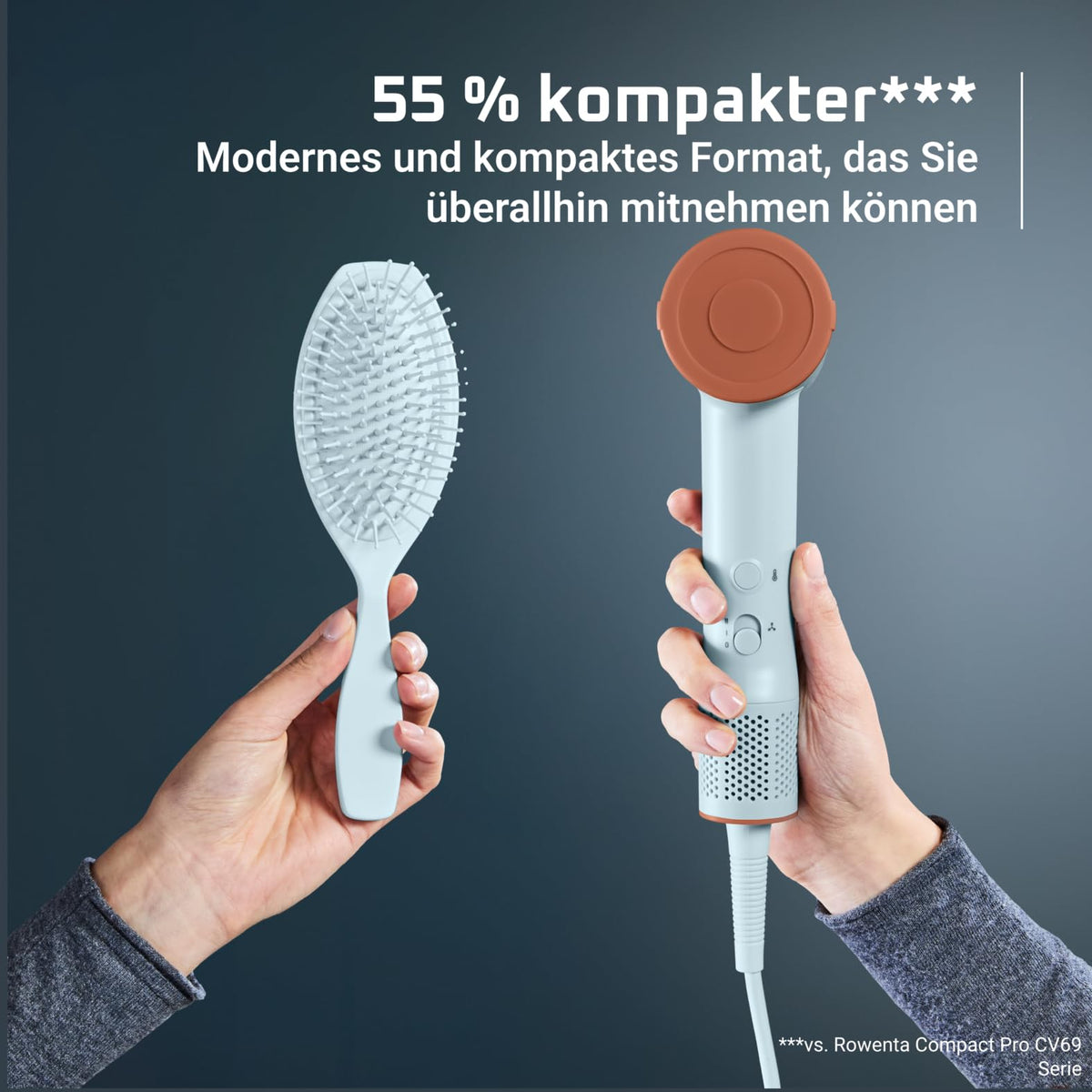 Rowenta Blumia Hair Dryer, High-Speed Motor, 6-mm Magnetic Nozzle - HY5N10E0