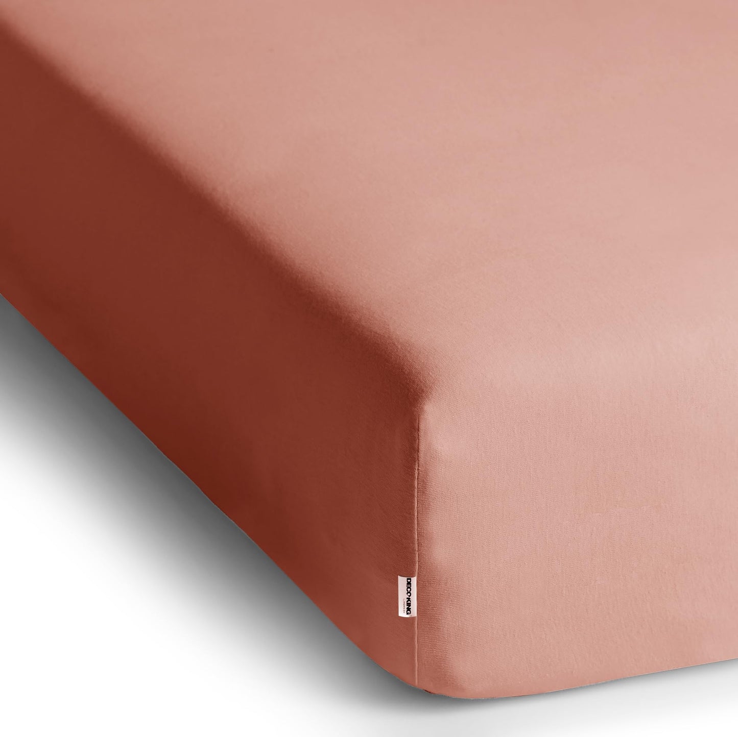 DecoKing fitted sheet 200x220 220x240 cm 100% combed cotton salmon fitted sheets jersey box spring bed Amber 200 x 220 220 x 240