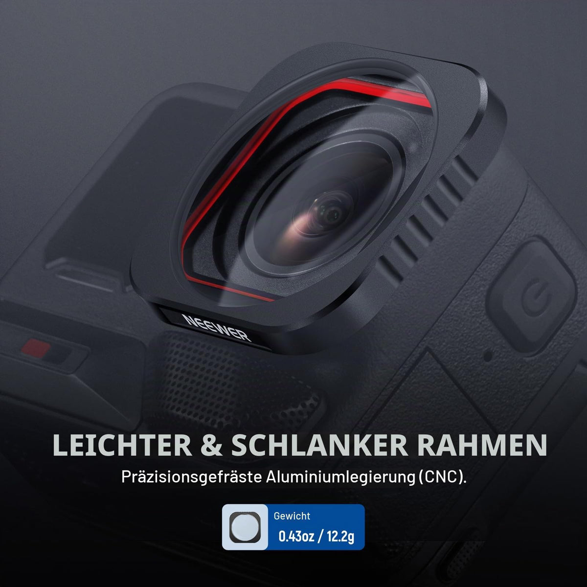 NEEWER 10X Makro Objektiv Kompatibel mit Insta360 Ace Pro/Ace Pro 2 Action Cam, Nicht kompatibel mit der aktualisierten Version des neu gestalteten runden achteckigen Objektivschutzes, LS-C40 - 10107112