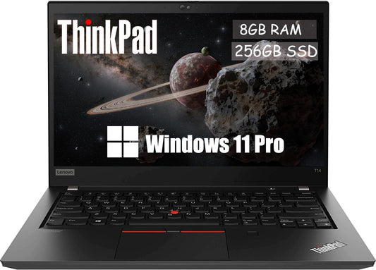 Lenovo Thinkpad T14 Gen 1 Business Laptop, 14-inch FHD (1920x1080), Intel Core i5-10310U, 8GB DDR4 RAM, 256GB SSD, QWERTY keyboard, Windows 11 Pro (Refurbished)