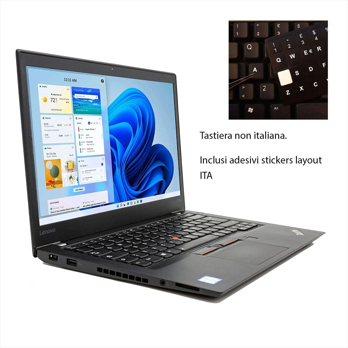 Lenovo Thinkpad Laptop Notebook Intel i5 8th, RAM 8 GB, SSD 256 GB, Display 13,3 Zoll, WiFi, Windows 11 Pro + Libre Office (Recondiționat) - LENOVO
