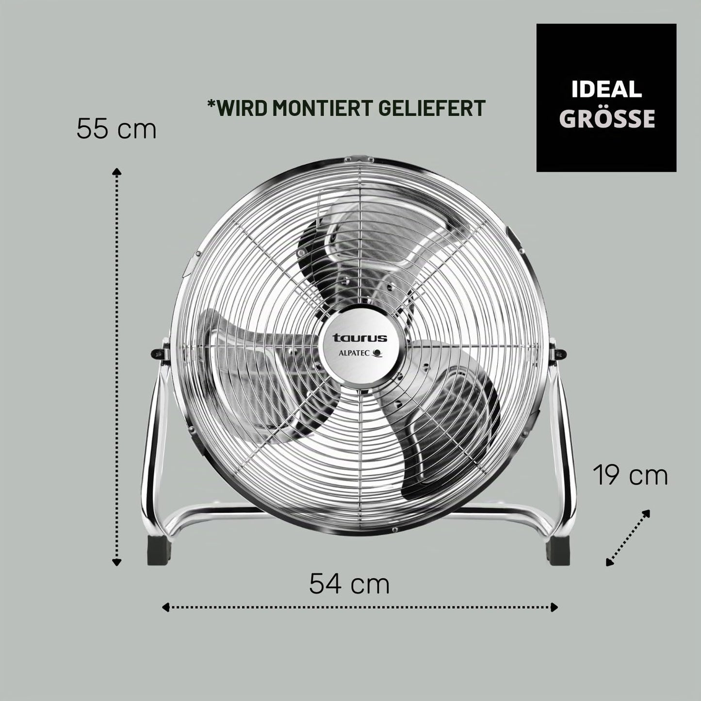 Taurus fan | Alpatec SIROCCO 18 | 120W | 45cm diameter | chrome - 944656000