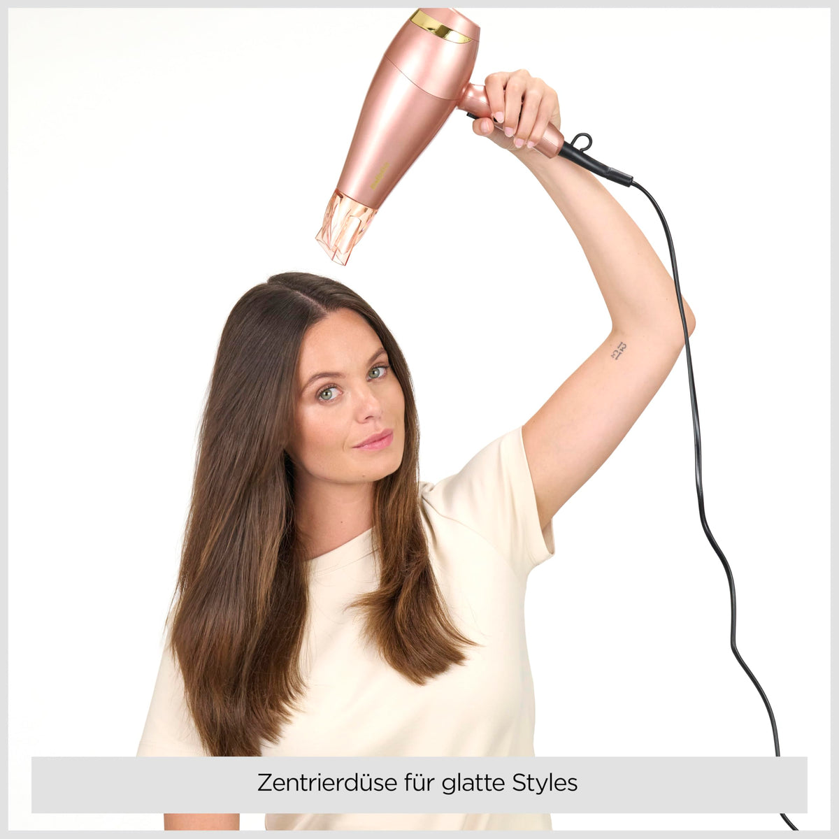 BaByliss Uscător de păr Rose Gold – 2100W Uscător profesional Ionic, uscător de călătorie ușor, uscare rapidă datorită tehnologiei ceramice, 3 niveluri de temperatură și 2 viteze, argintiu, 5336PE - 5336PSDE