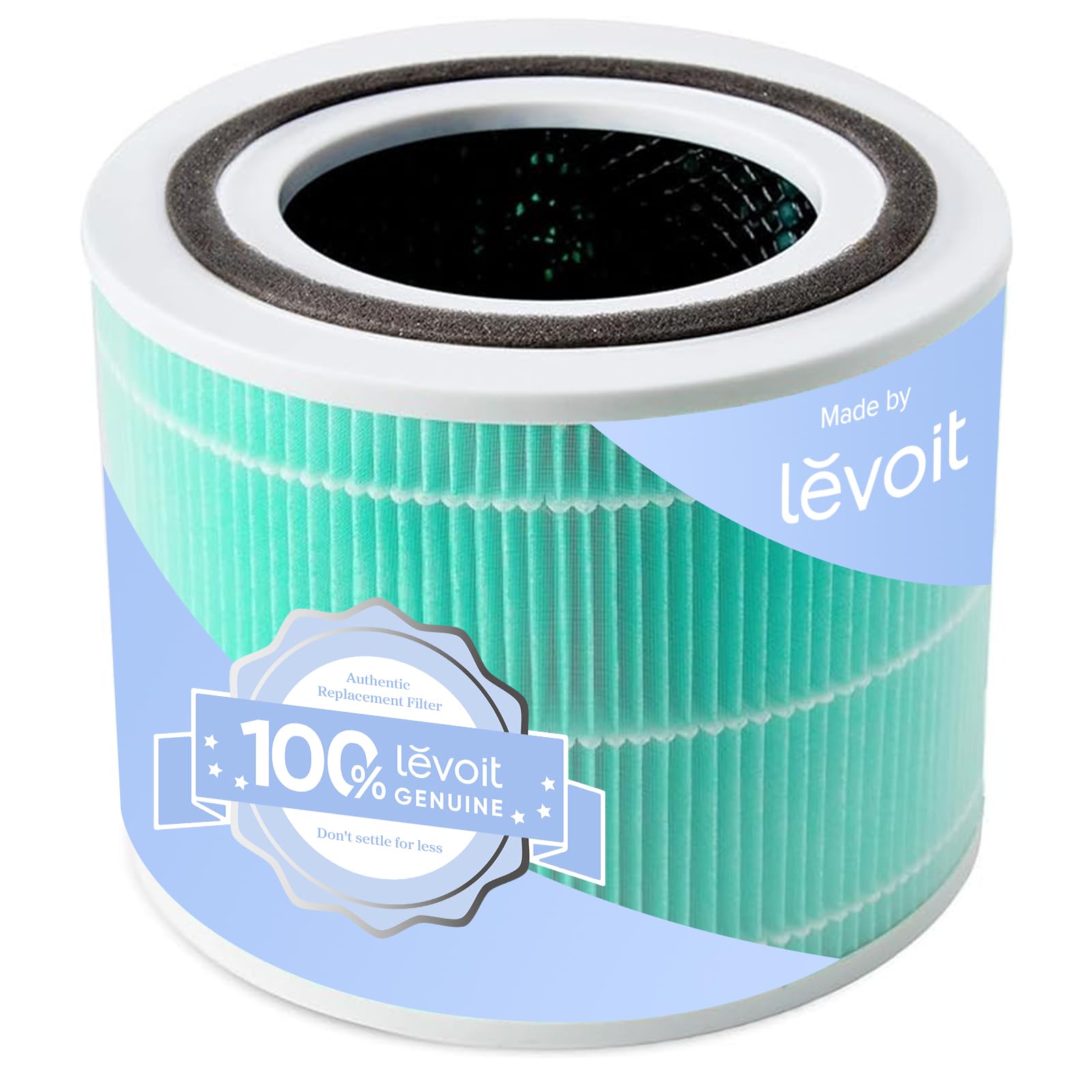 LEVOIT Core 300 and Core 300S air purifier toxin replacement filter against 99.97% of air pollution smoke exhaust, HEPA filter, highly efficient activated carbon filter and pre-filter, for smokers