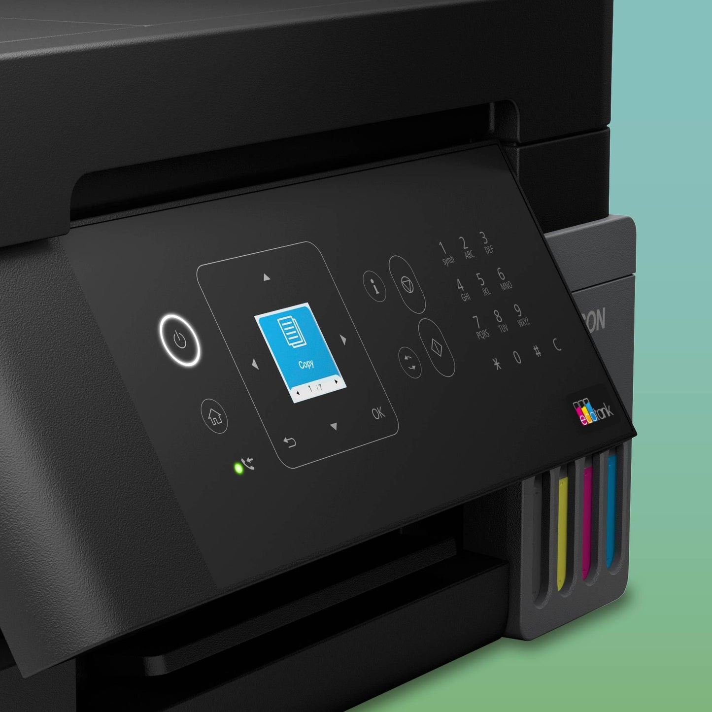 Epson EcoTank ET-4900 | Wi-Fi and Ethernet | A4 | Print, Copy, Scan, Fax | LC display | Automatic document feeder for 30 pages | Compact | Contains ink for up to 3 years