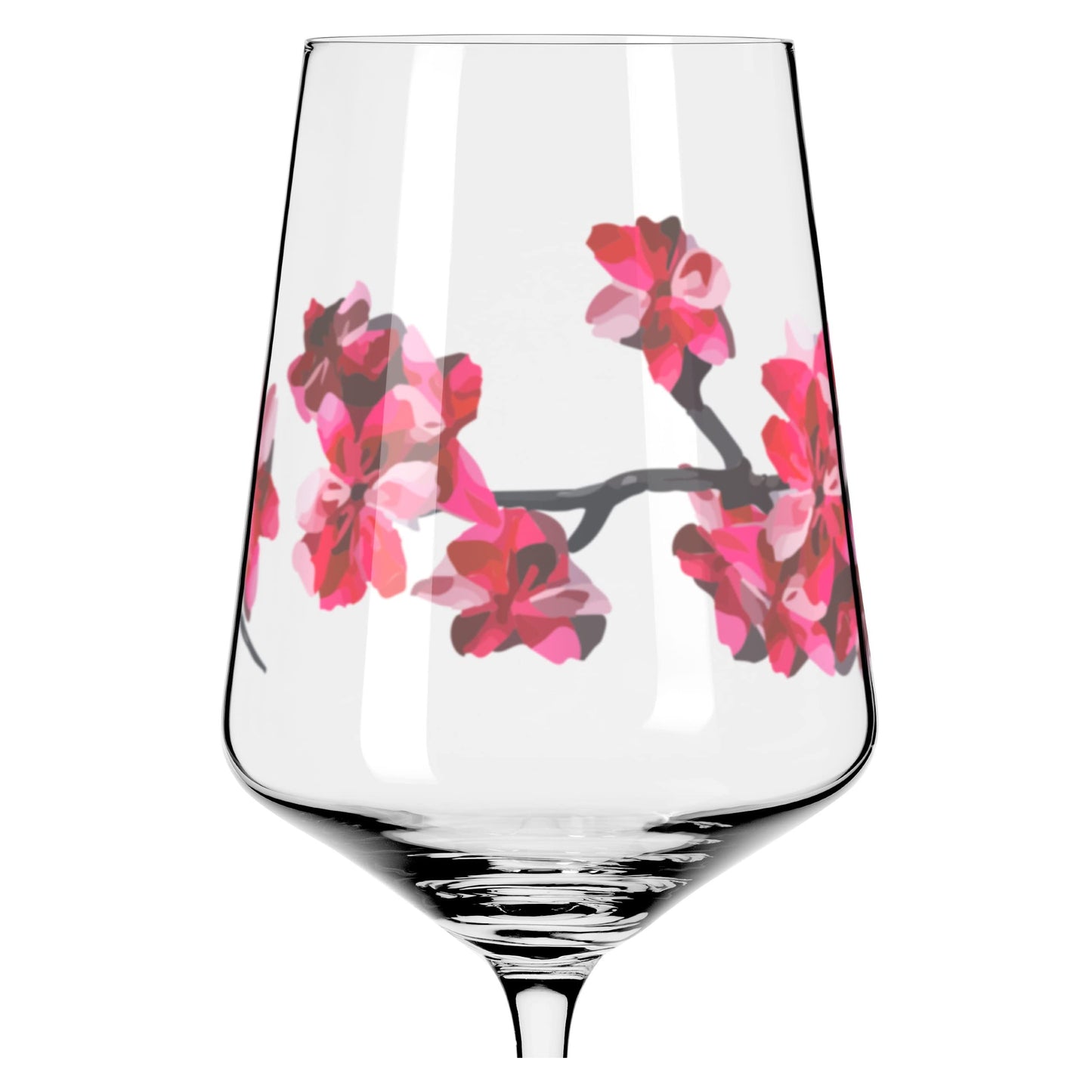 RITZENHOFF 3461006 Aperitif Glass Sprizz Set of 2 500 ml - Sommersonett Series No. 11 + 12 - with Asian motif red - Made in Germany