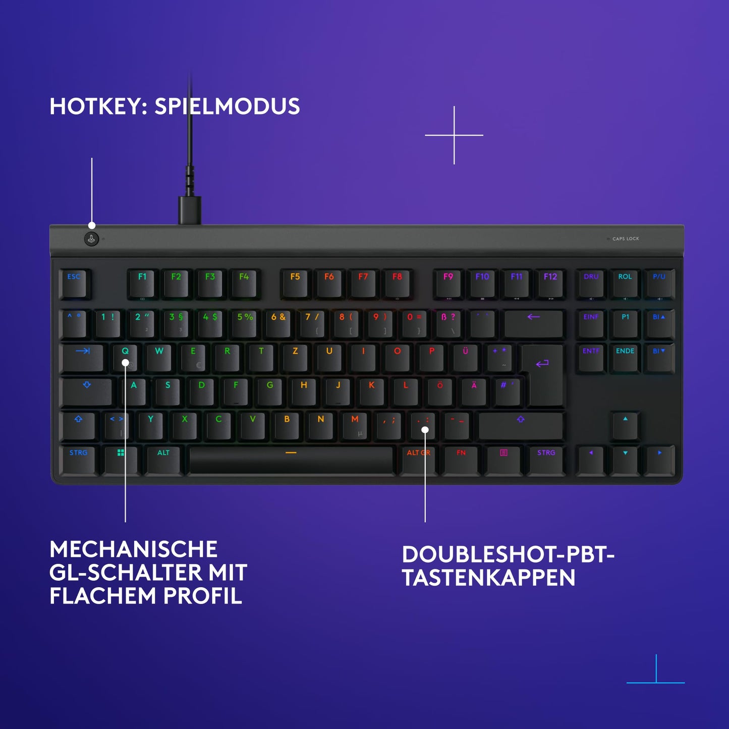 Logitech G G515 TKL Wired Flat Gaming Keyboard - 920-012876