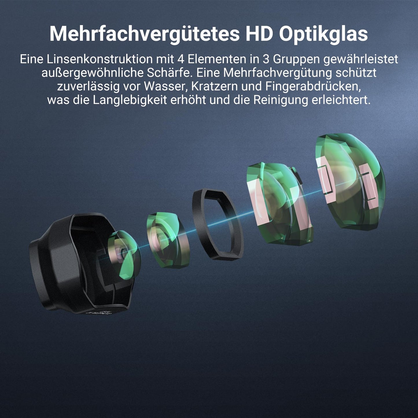 NEEWER teleconverter compatible with DJI Osmo Pocket 3 / Pocket 4 / Xtra Muse, 4 elements 3 groups multi-coated HD magnetic lens attachment, accessories for Gimba action cameras, LS-84 - 10107603