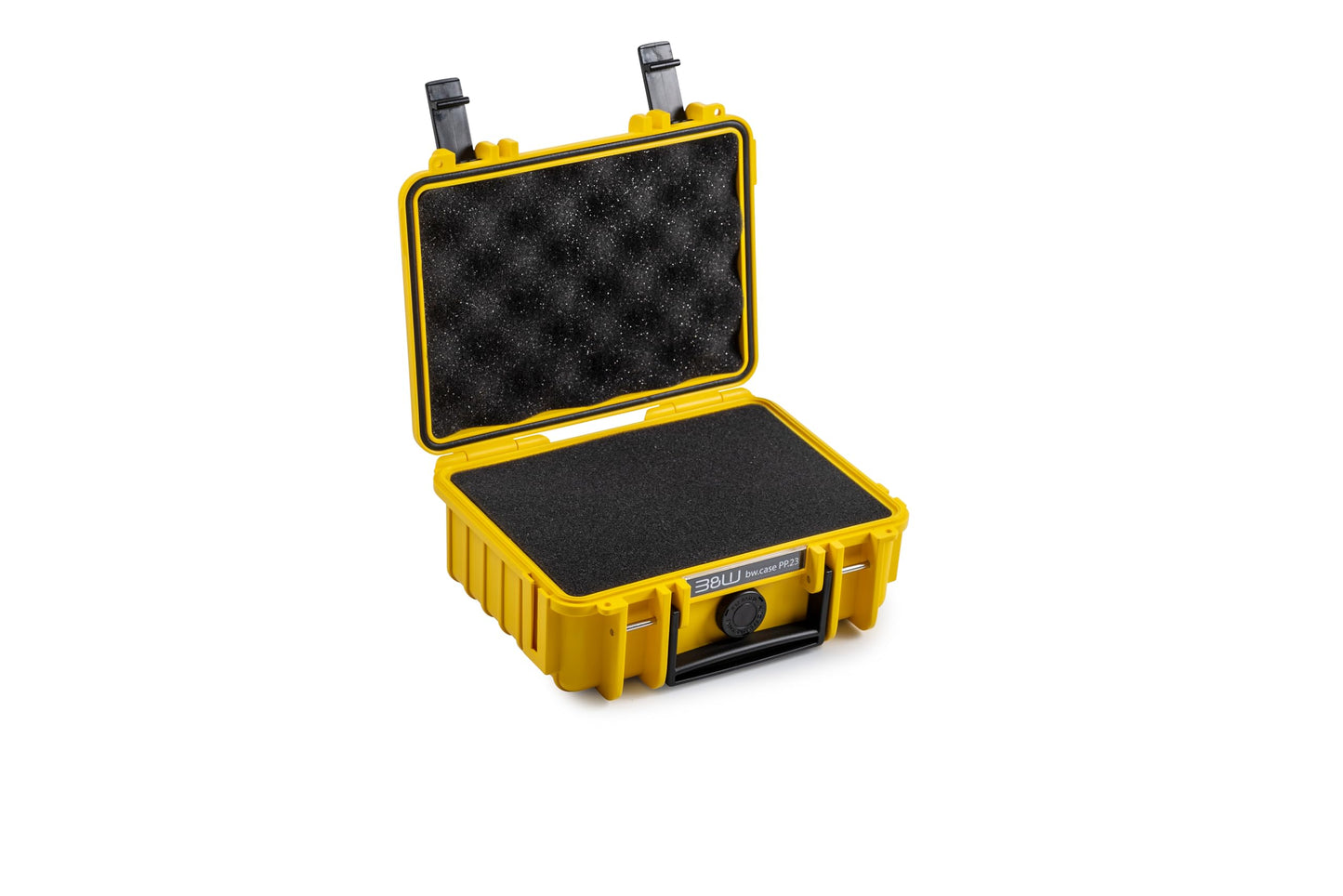 B&W International transport case Outdoor 500 (PP.23) yellow - with cube foam - waterproof (IP67), dustproof, impact-resistant & extremely robust - 500/Y/SI