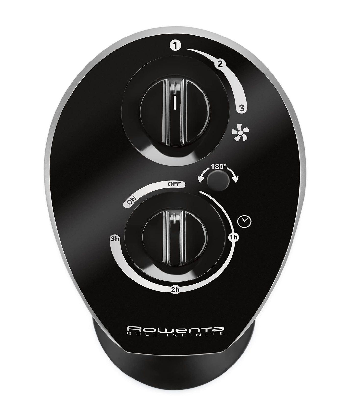 Rowenta VU6620 Eole Infinite tower fan | powerful | quiet at just 43 dB(A) | low energy consumption | 3 speeds | horizontal oscillation | Timer | Black - VU6620F2