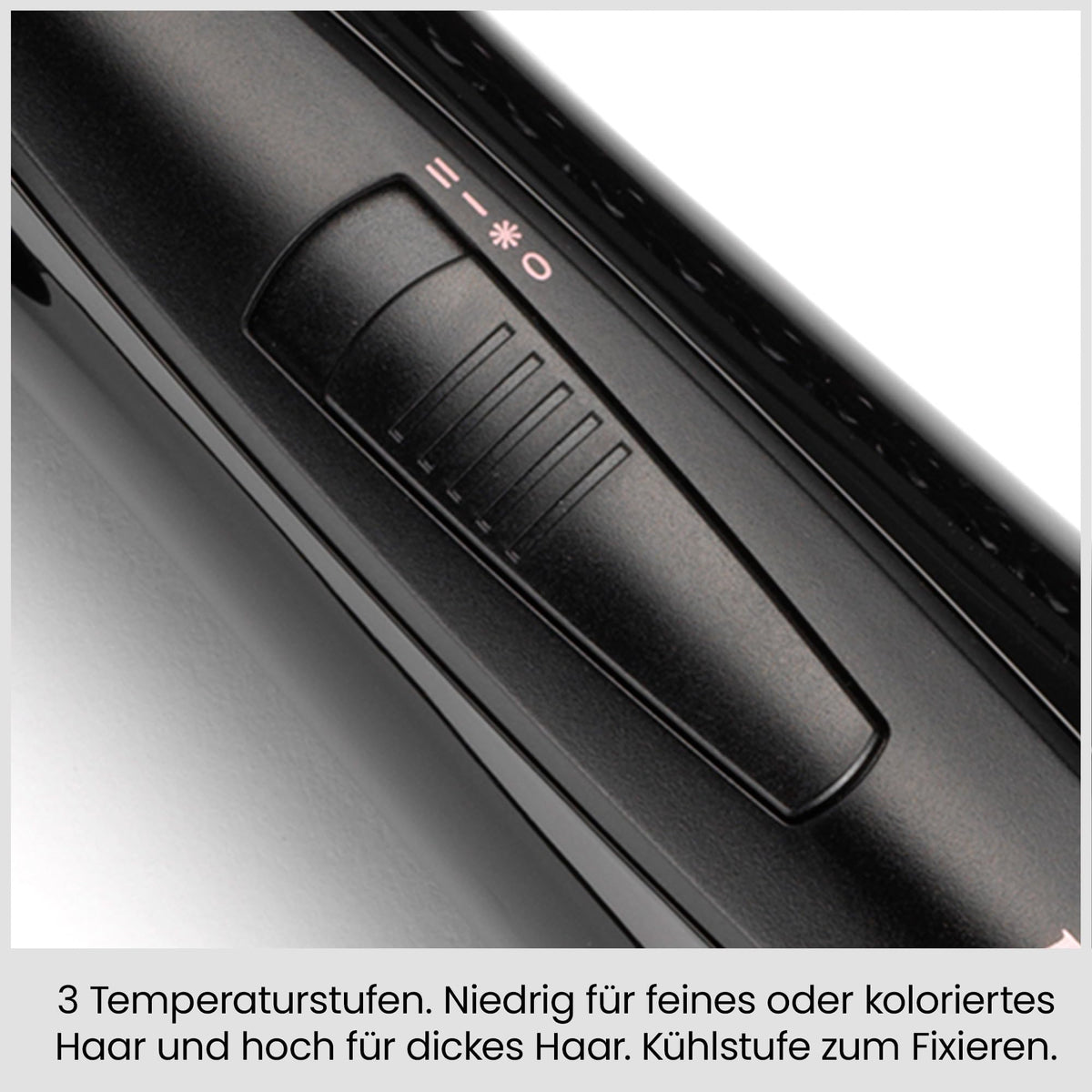 BaByliss Perfect Finish - perie de uscare cu aer cald de 1000W. 3 accesorii pentru îndreptare, volum și modelare, 2 setări de temperatură + nivel rece, tehnologie cu ioni pentru anti-frizz, negru, AS126E