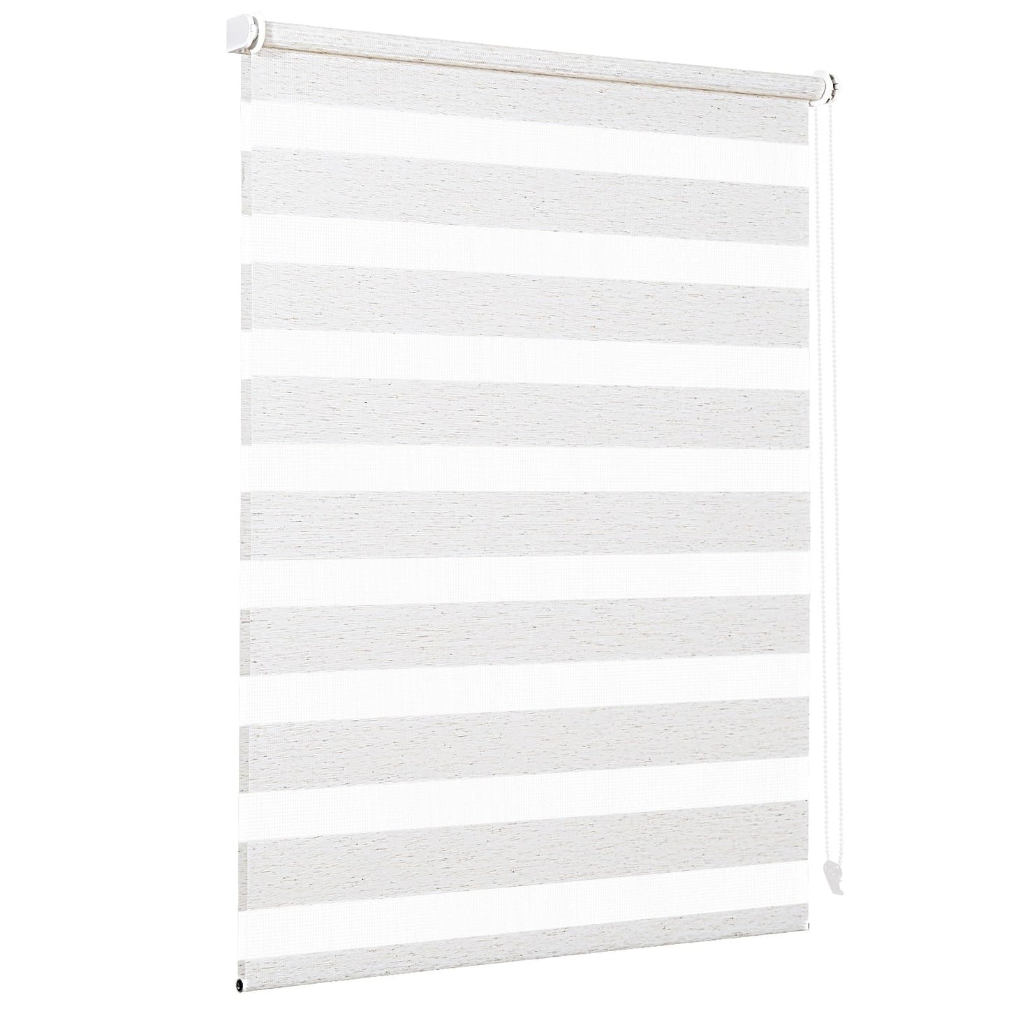 Sekey double roller blind Klemmfix without drilling for windows, double roller blind 95 cm wide, duo roller blind sun protection, 95x210cm, linen - BL-2443