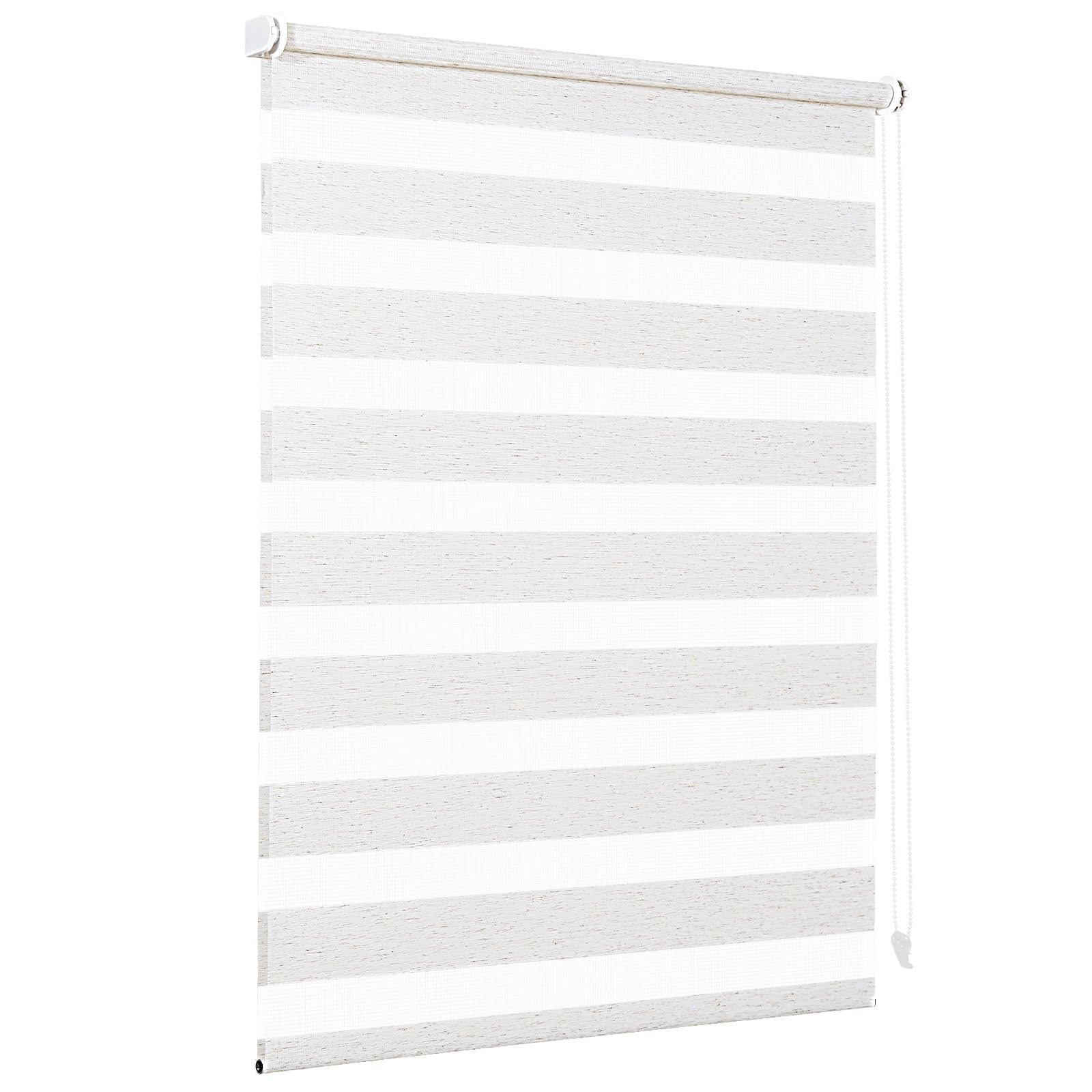 Sekey double roller blind Klemmfix without drilling for windows, double roller blind 85 cm wide, duo roller blind sun protection, 85x210cm, linen - BL-2442