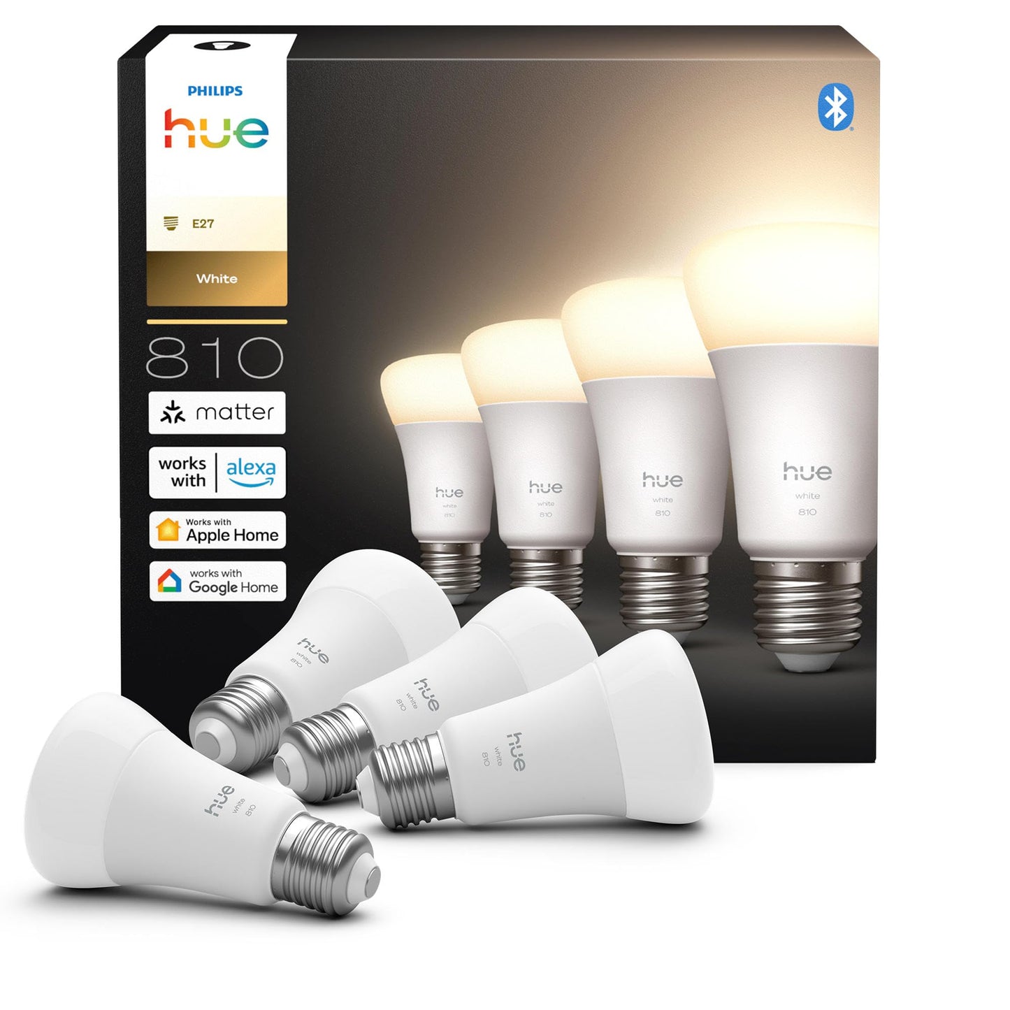 Philips Hue White and Color Ambiance E27 A60 Pack of 2 929003856006