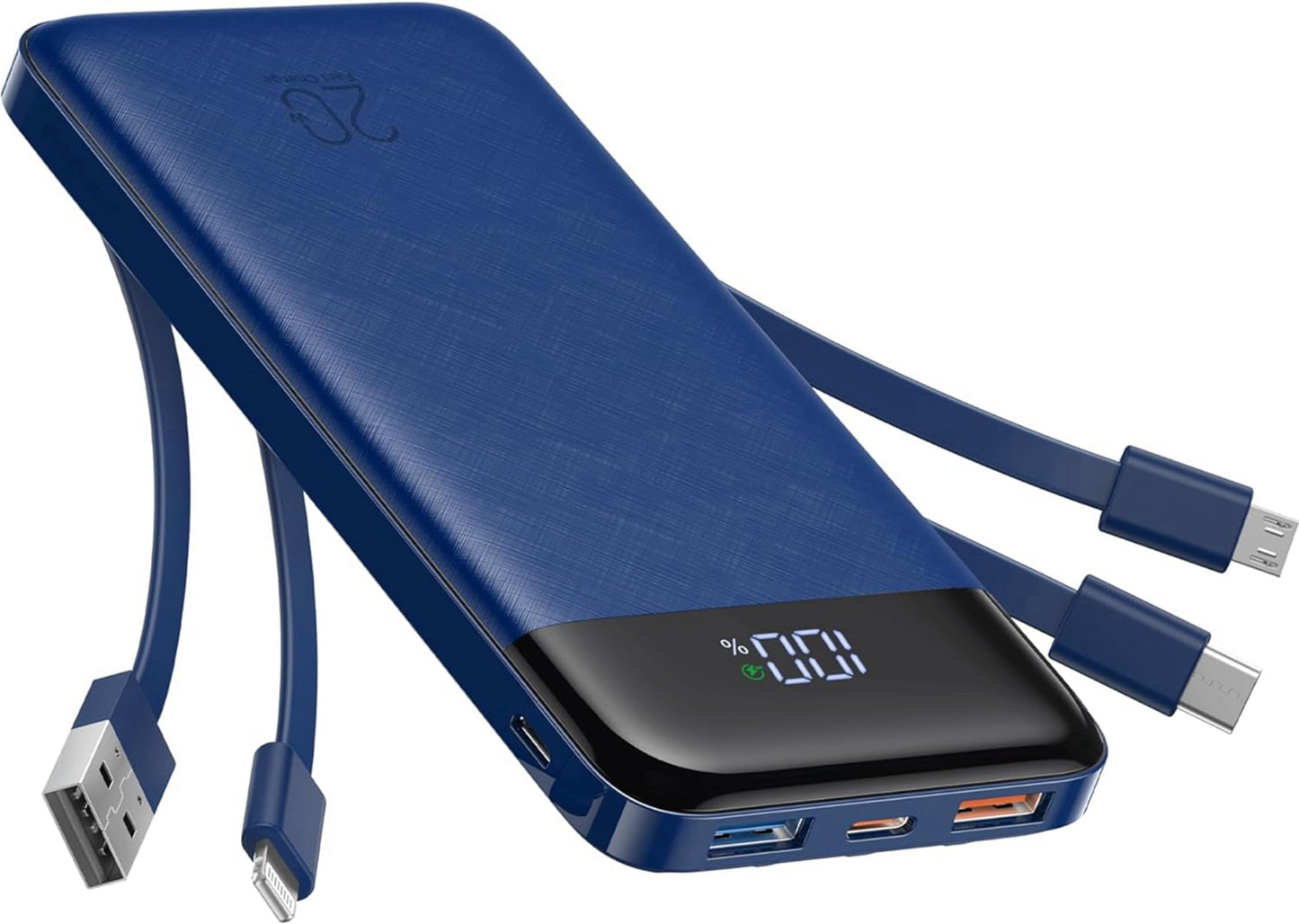 Charmast Power Bank, 22.5W Powerbank 20000mAh with 4 cables-Blue - C2065