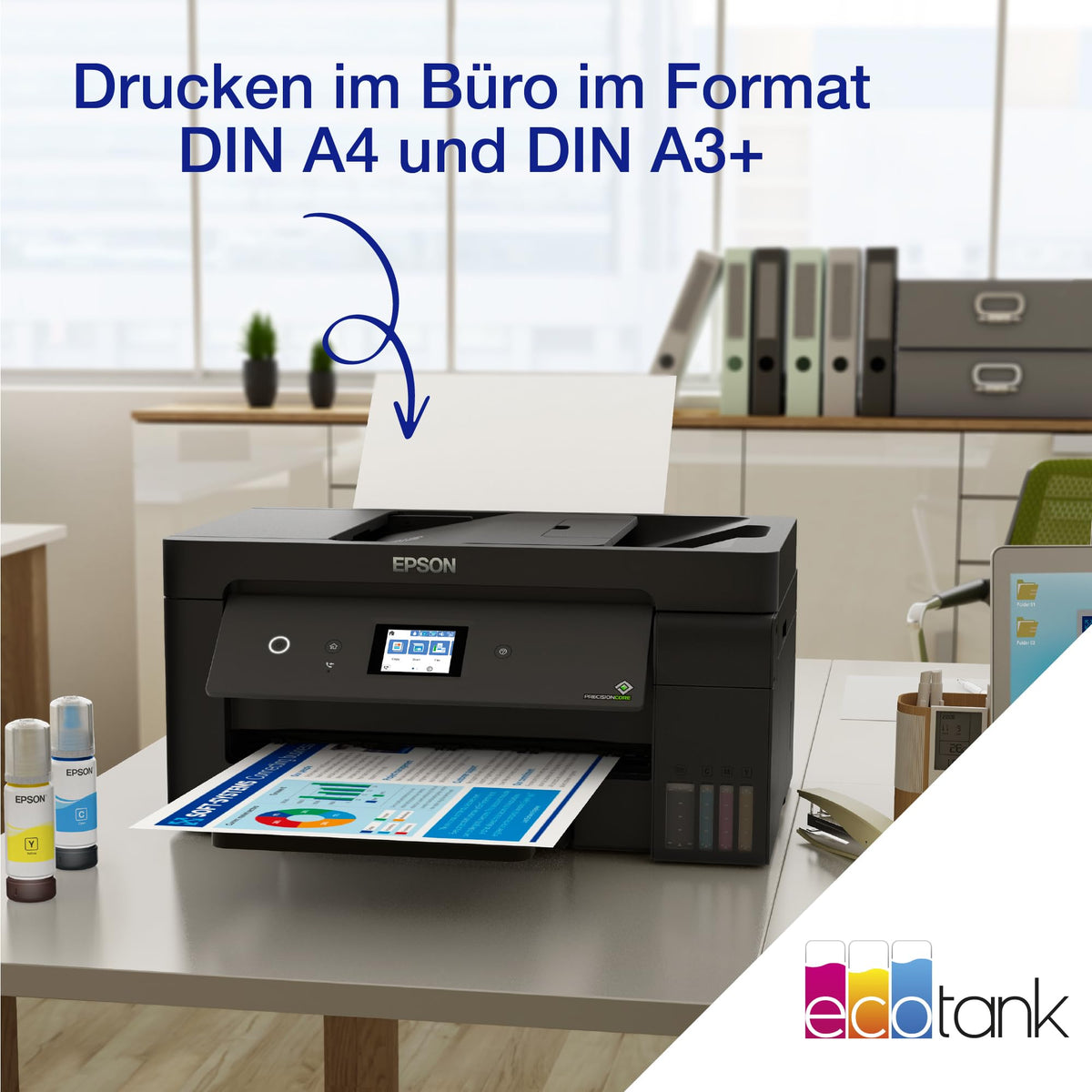 Epson EcoTank ET-15000 Ink Tank Printer | for Home & Small Offices | WiFi | A3+ | Print, Copy, Scan, Fax | Duplex Printing | 6.8 cm Touchscreen | 30-Sheet ADF - C11CH96401