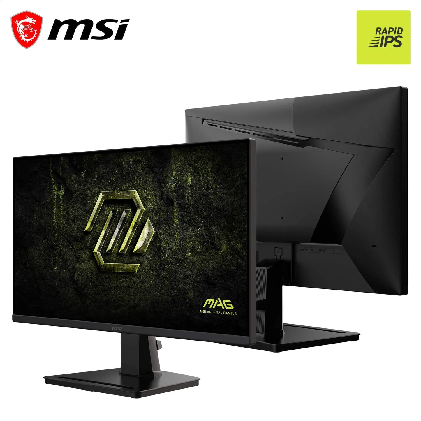 MSI MAG 256FA E20 24.5" Gaming Monitor, 1920 x 1080, FHD Rapid IPS, 200 Hz, 0.5 ms, HDR Ready, AMD FreeSync Premium, Eye Care, AI Vision, HDMI 2.0b, DP 1.2a, Frameless, VESA Mount, Black - 4711377398015