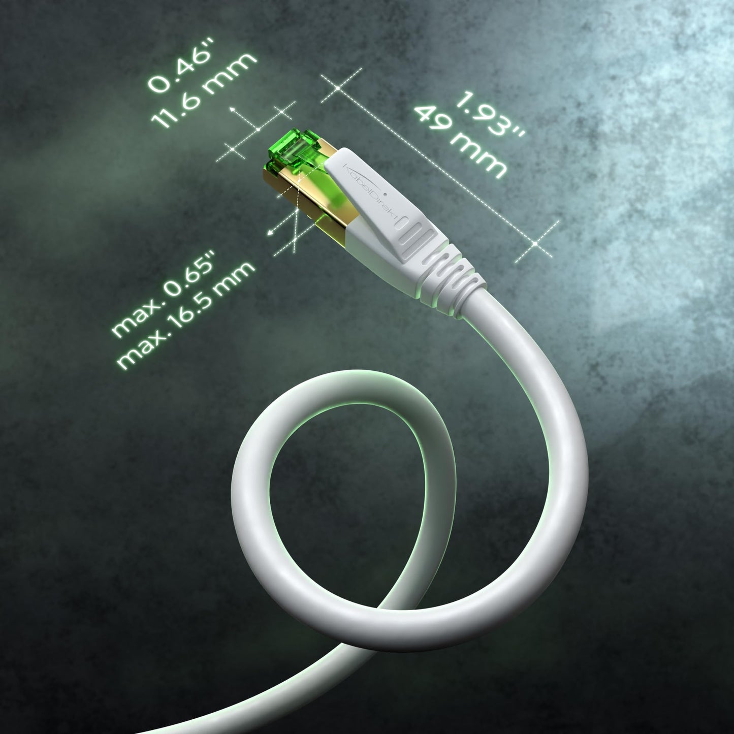 KabelDirekt - Cat 7 network cable, break-proof - 20m - 10 Gigabit LAN cable & Ethernet cable, available in 0.25-30m (patch cable for high-speed networks, PC, switch/router/modem, RJ45, white) - 1807