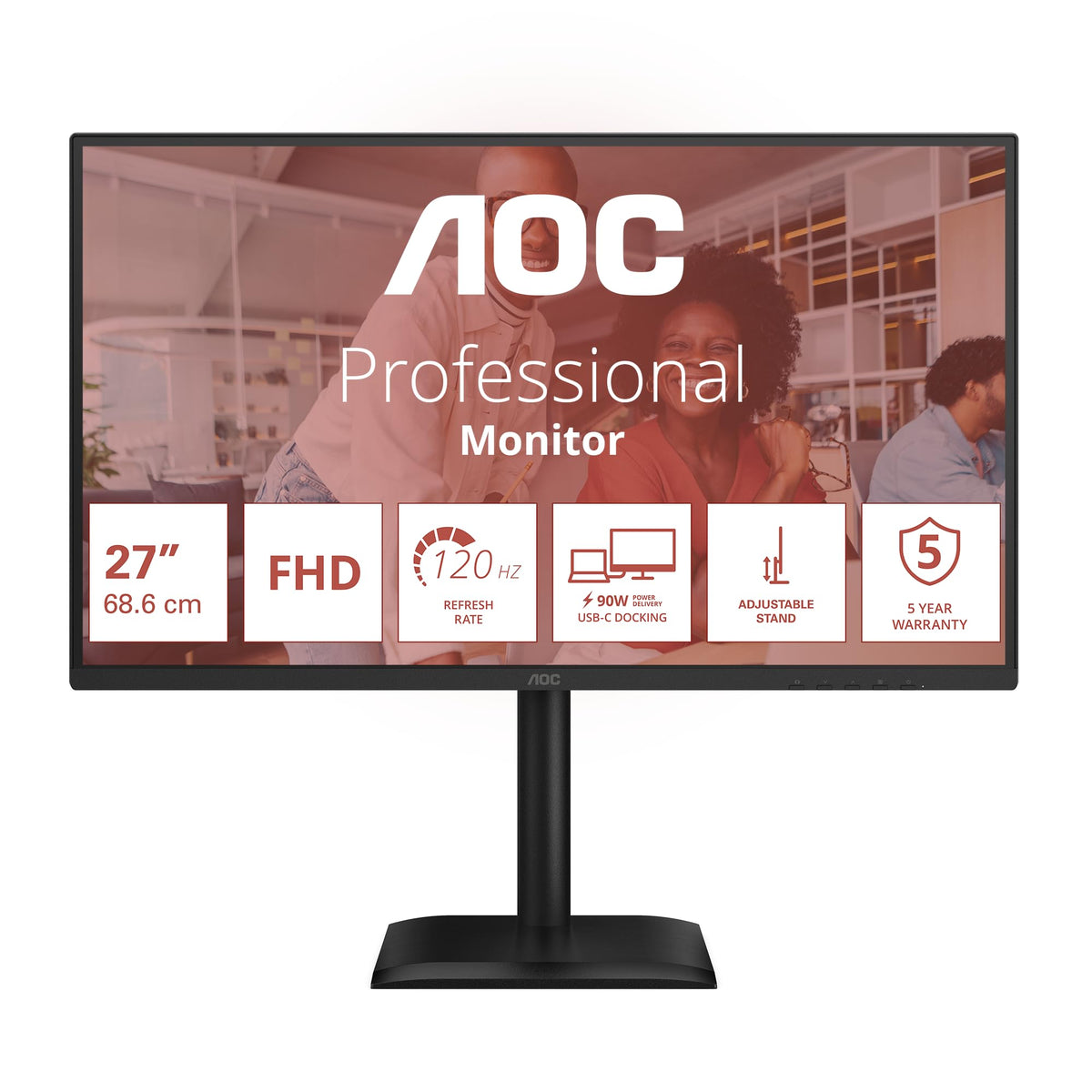 AOC 27E4CV Monitor FHD de 27 inch cu hub USB