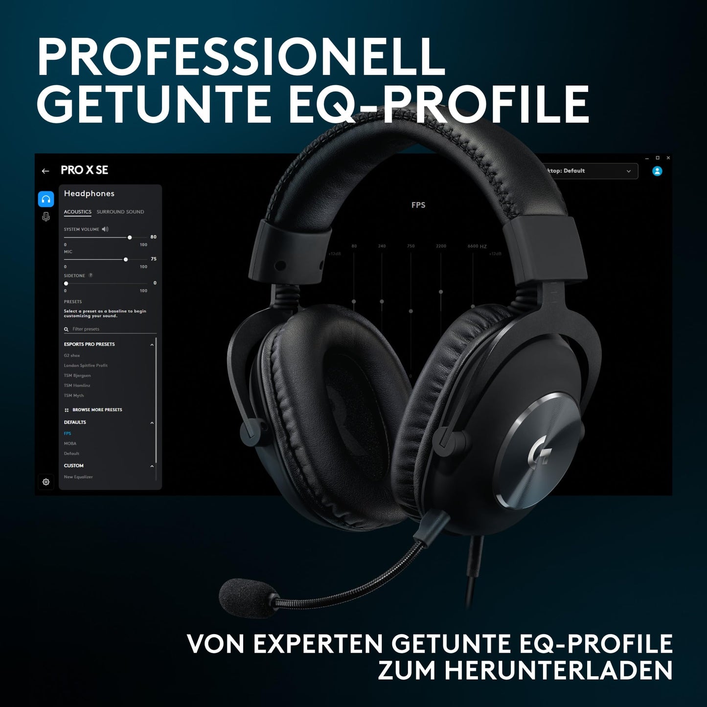 Logitech G Pro X SE Wired Gaming Headset with Microphone: Detachable Microphone, DTS Headphone 7.1, for PC, Xbox One, Xbox Series - 981-001470
