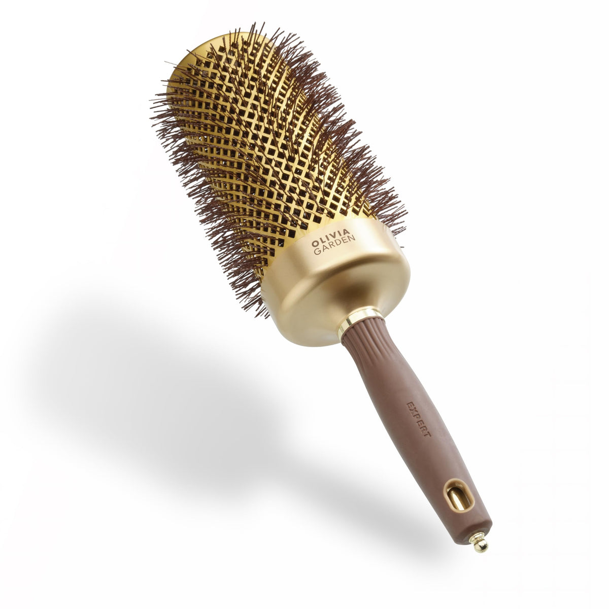 Olivia Garden Expert Blowout Speed Perie rotundă din ceramică, Aurie & Maro, 65 mm - ID2173