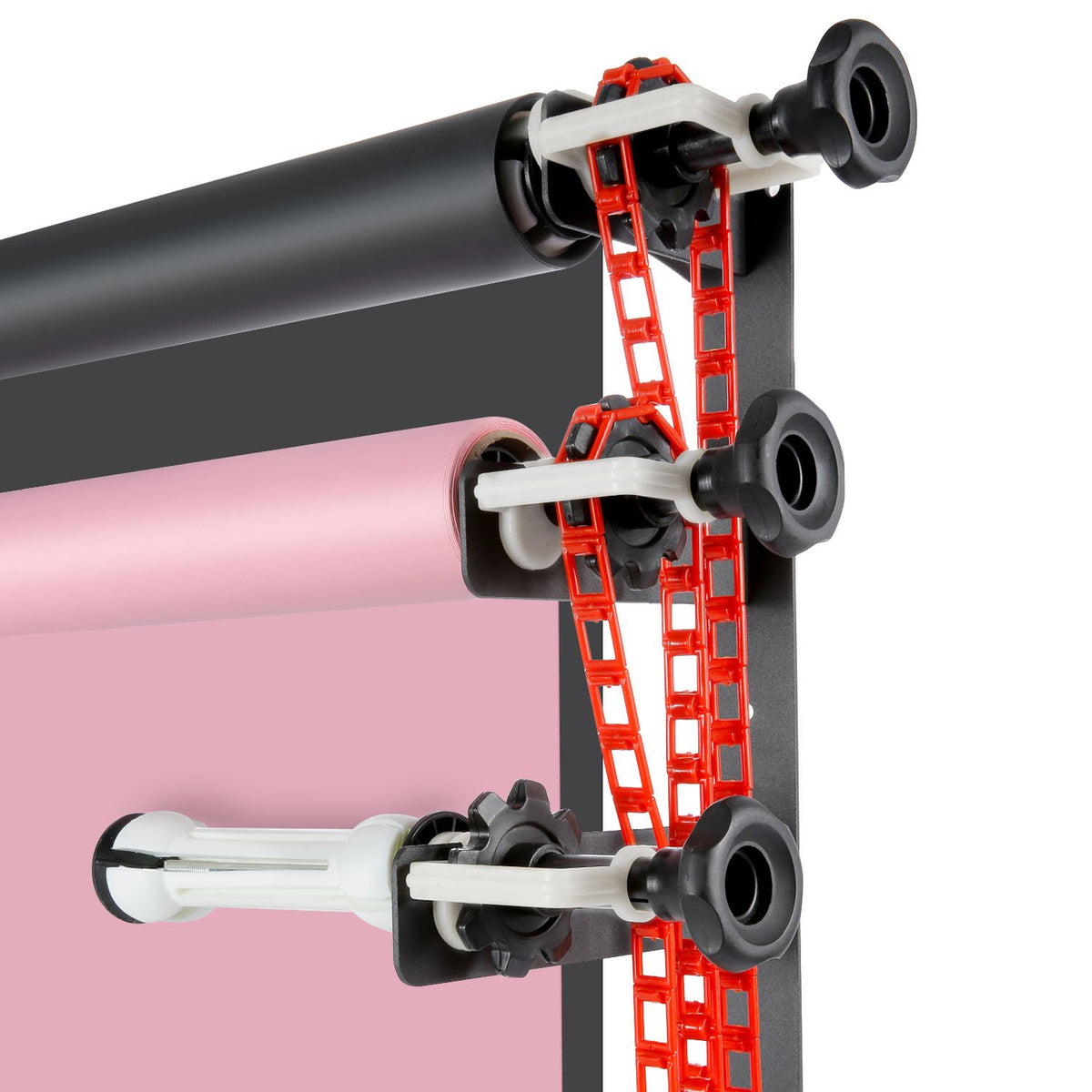 NEEWER Fotografie 4 Role Montare pe Perete Sistem de Suport Manual pentru Fundal cu 2 x Cârlige Patru, 8 x Bară Extensibilă, 4 x Lanț, Capacitate de Încărcare pe Rolă: 22lb/10kg - ST-MBF4