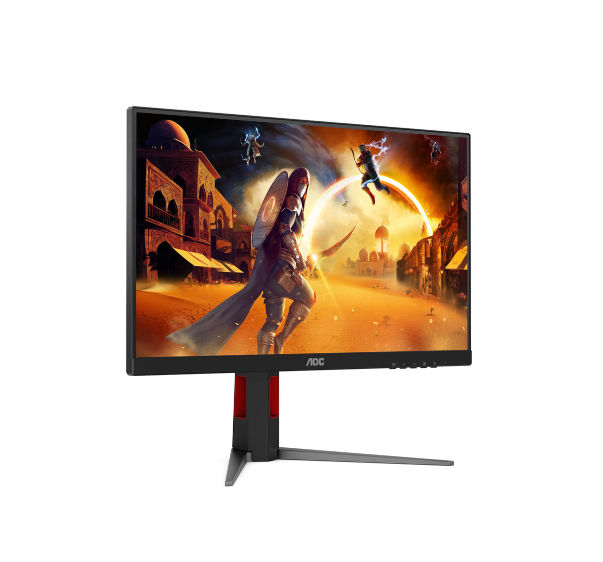 AOC 24G4HA Monitor de Gaming FHD de 24 inch, 200Hz, Panou Fast IPS, 1ms GtG, HDR10, Compatibil G-Sync, Reglare pe înălțime, Difuzoare, (1920x1080 HDMI 2X 2.0 DP 1x 1.4) Negru