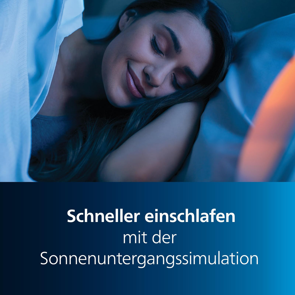 PHILIPS SmartSleep Wake-up Light – bedside lamp and alarm clock with USB, colored sunrise simulation, 20 brightness settings, 7 natural wake-up sounds, midnight light function, model HF3532-01 - HF3532/01