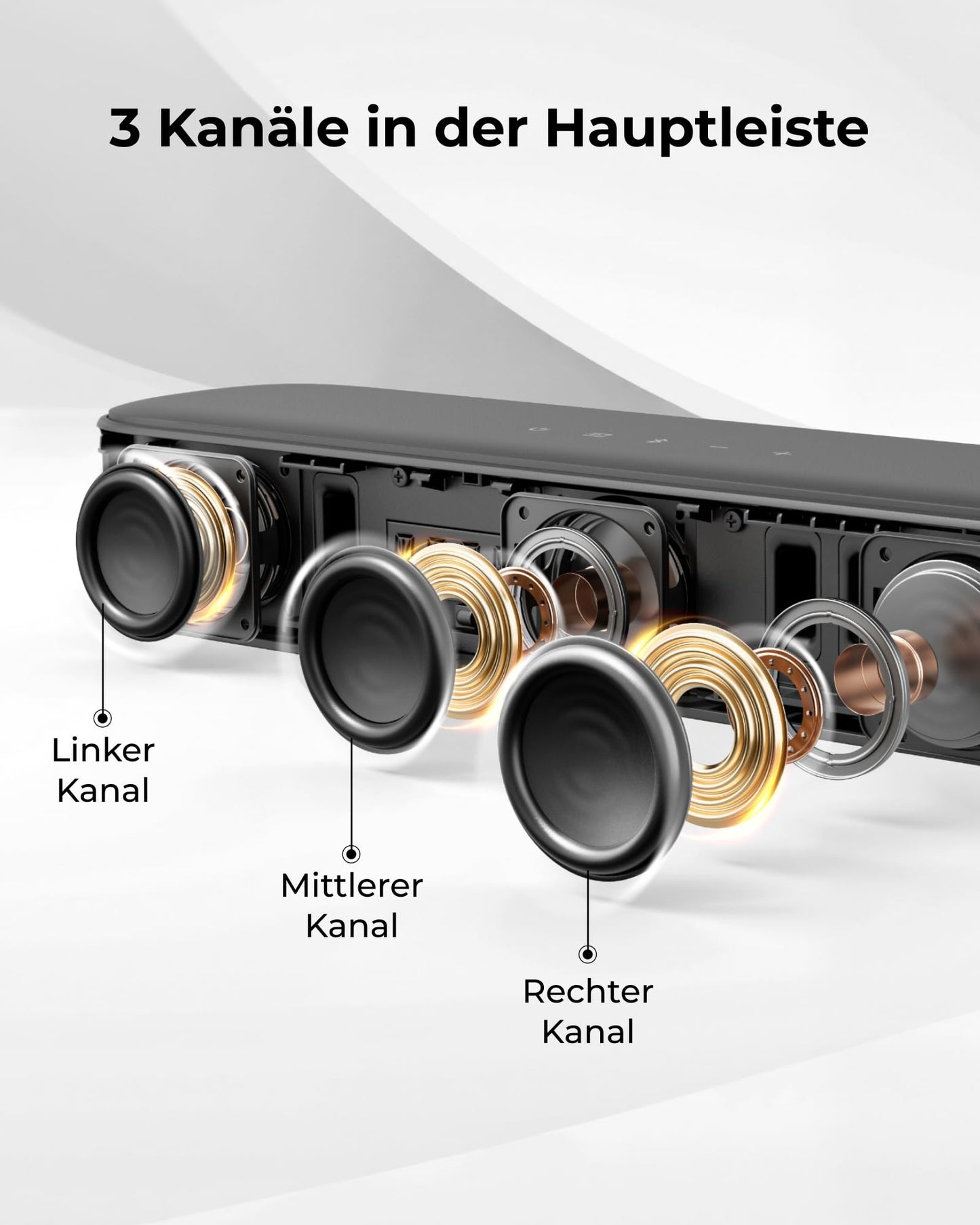 ULTIMEA Aura A40 Pro 7.1 surround sound system, soundbar for TV devices - U2603