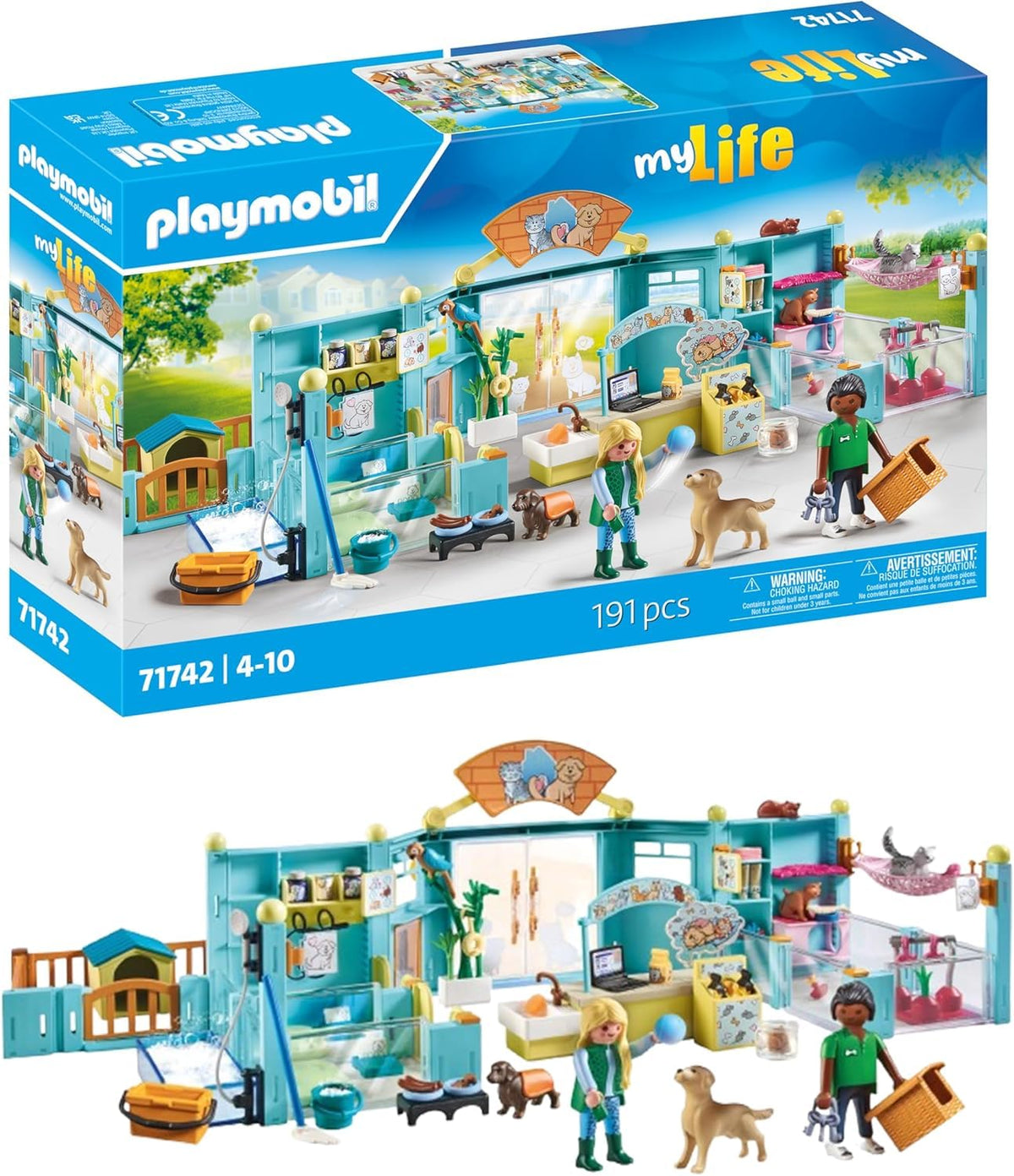 PLAYMOBIL | Animal Hotel | Animal toy child | Animal Figures Set | Toys for children aged 4 and over | 71742