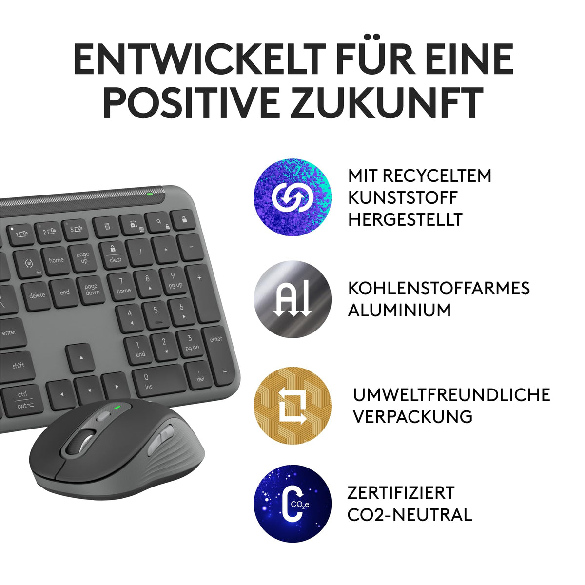 Logitech Signature Slim MK950 for Business wireless keyboard-mouse set - 920-012504