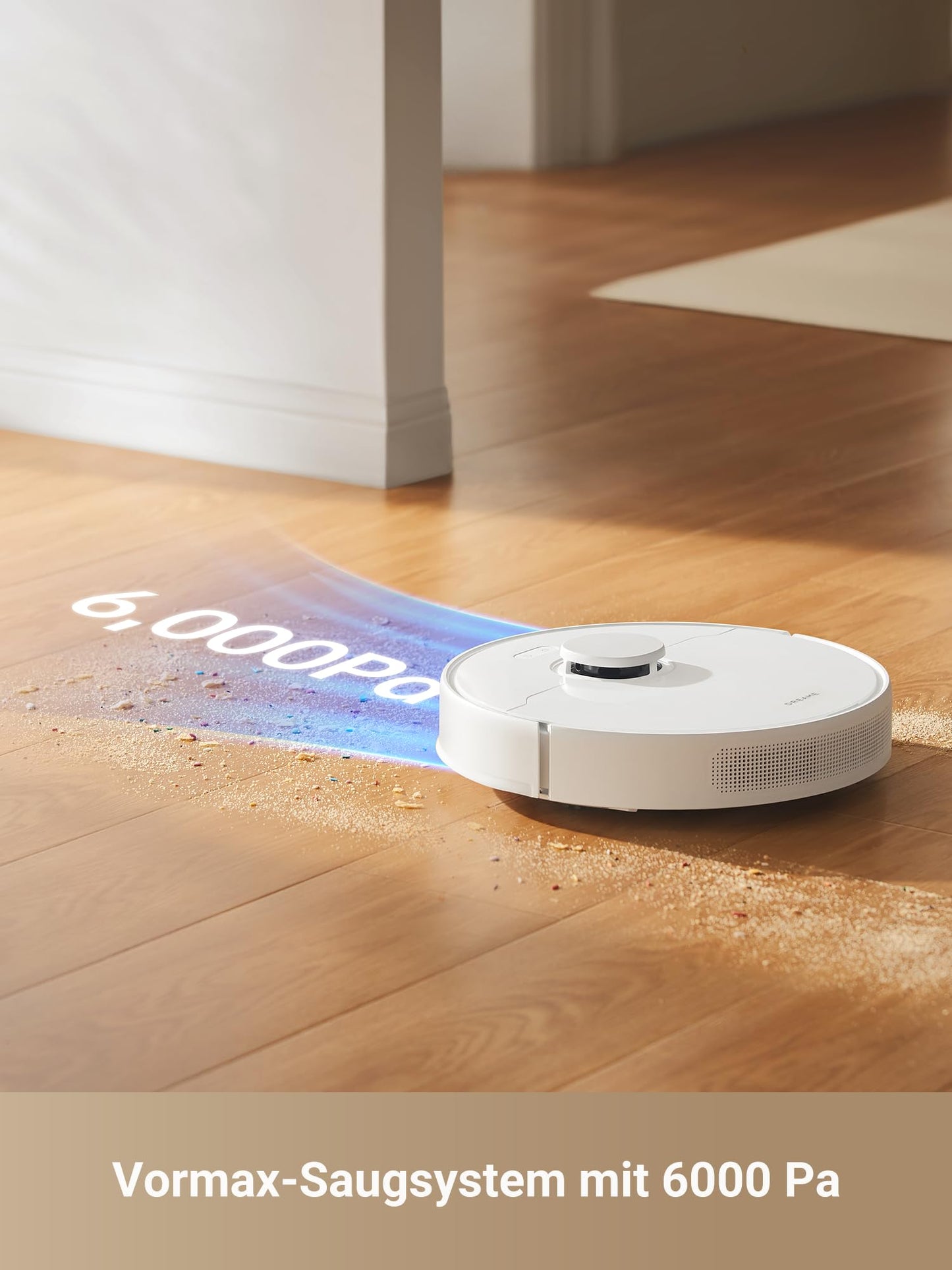 dreame D10 Plus Gen 2 vacuum robot with wiping function, automatic dust emptying, stores dust for up to 90 days, LiDAR navigation, 6000 Pa suction power for carpets and animal hair, 285-minute battery - RLD32GD