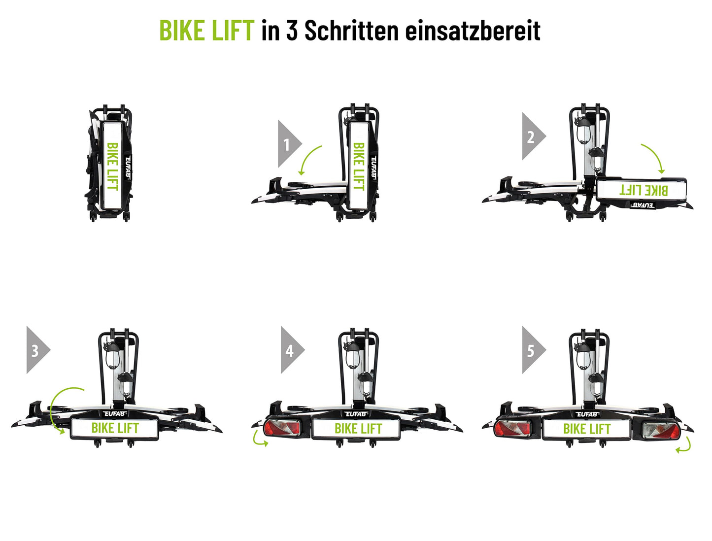 EUFAB 11554 bicycle carrier for the towbar