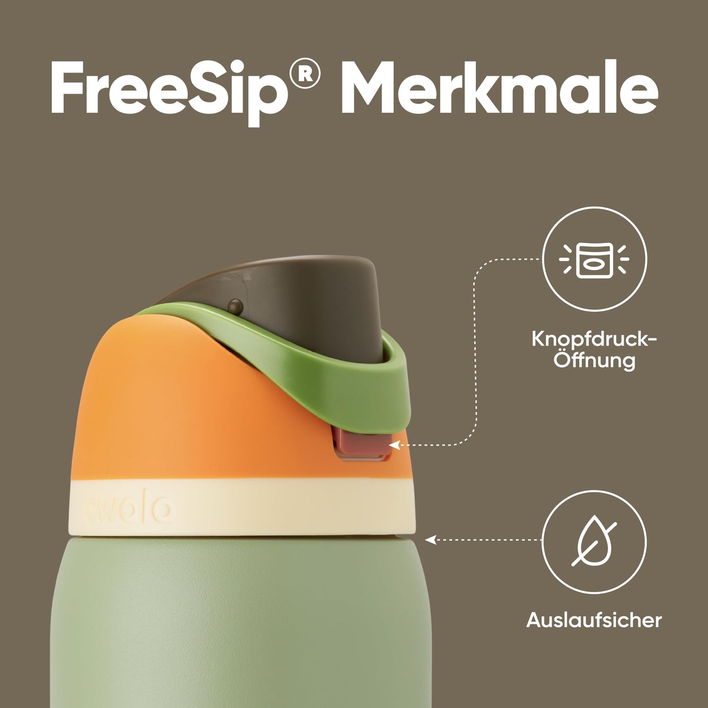 Owala FreeSip Insulated Stainless Steel Drinking Bottle with Straw, 945ml - BPA Free, Ideal for Sports, Fitness, Outdoors and Travel, Camo Cool - C06102