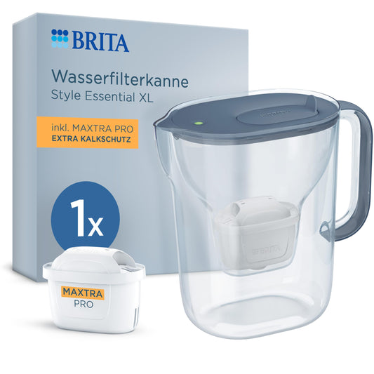 BRITA Filtru de apă Cană MAXTRA Style Essential XL, 1x Protecție suplimentară împotriva calcarului - 1058151