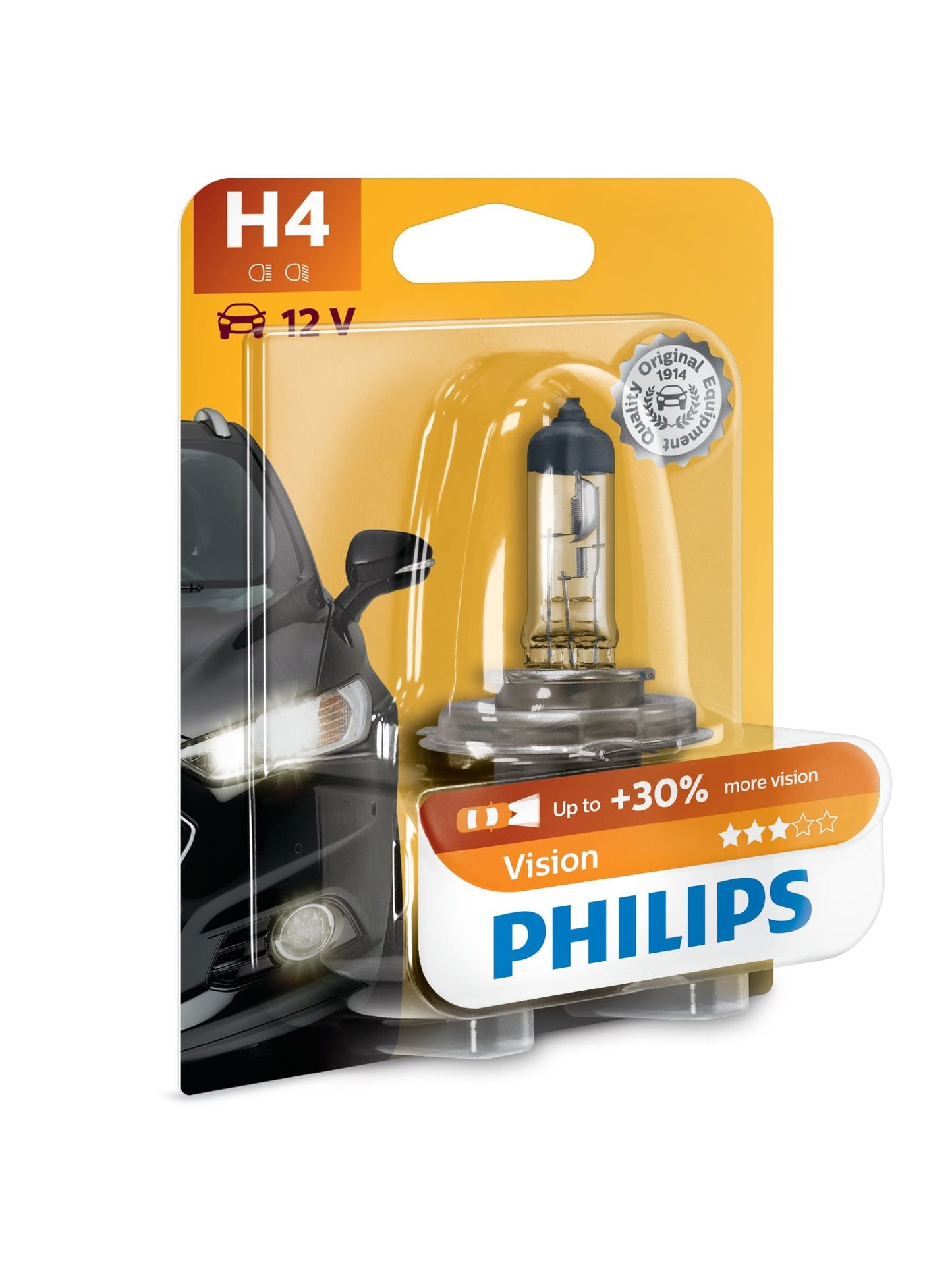 Philips 12342PRB1 Vision +30% H4 headlight bulb 12342PRB1 - 0730010