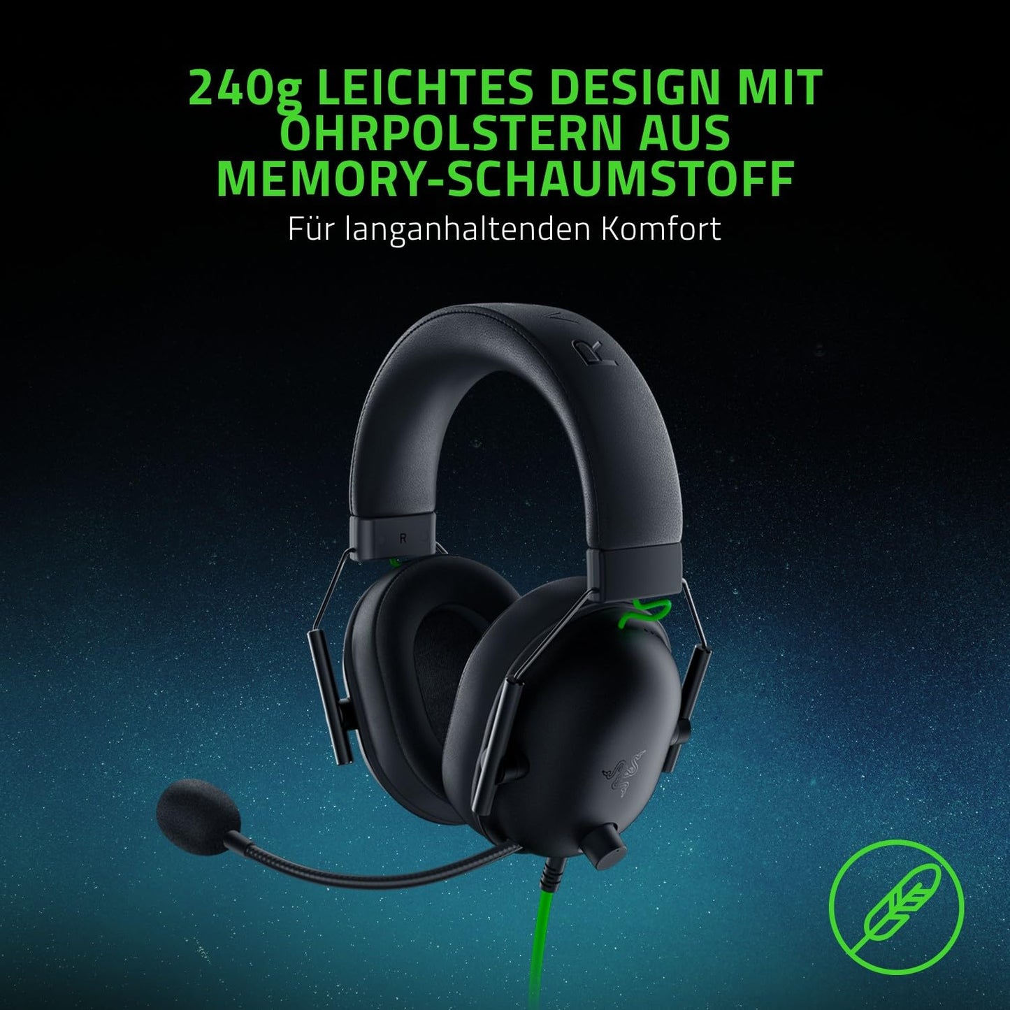 Razer BlackShark V2 X - Premium Esports Gaming Headset (Wired Headphones with 50mm Driver, Noise Canceling for PC, Mac, PS4, Xbox One & Switch) Black - RZ04-03240100-R3M1