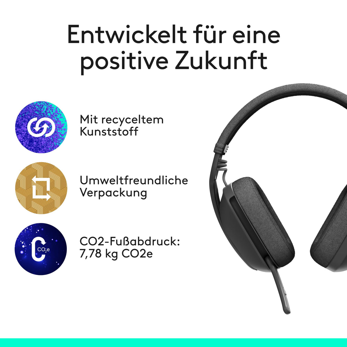 Logitech Zone Vibe 100 Lightweight Wireless Over-Ear Headphones - 981-001213