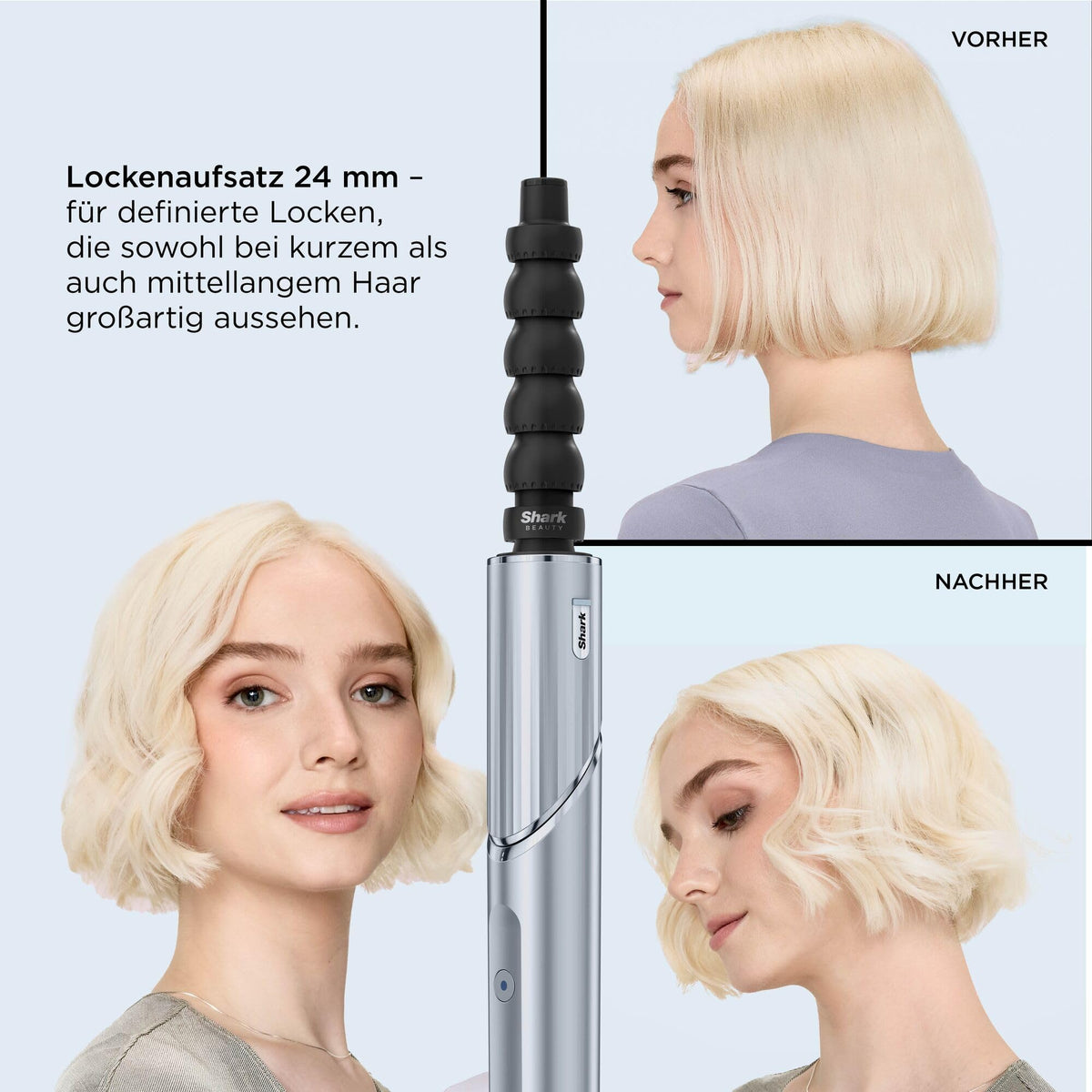 Shark FlexStyle Ediție Limitată Albastru Glacial 6-in-1 Styler de Păr, HD476WHEU