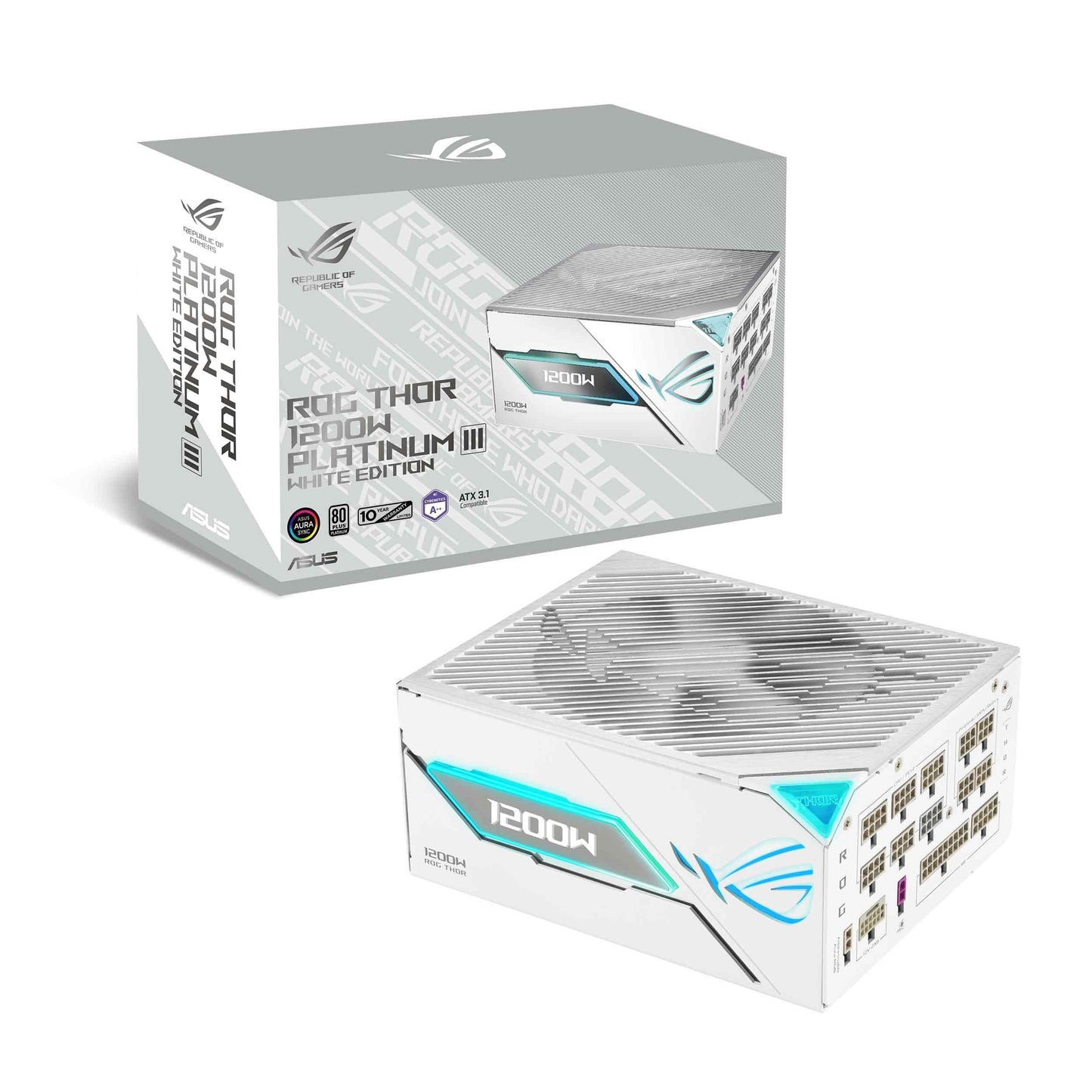 ASUS ROG Thor 1200W Platinum III White Edition Gaming Power Supply | White - 90YE00V5-B0NA00